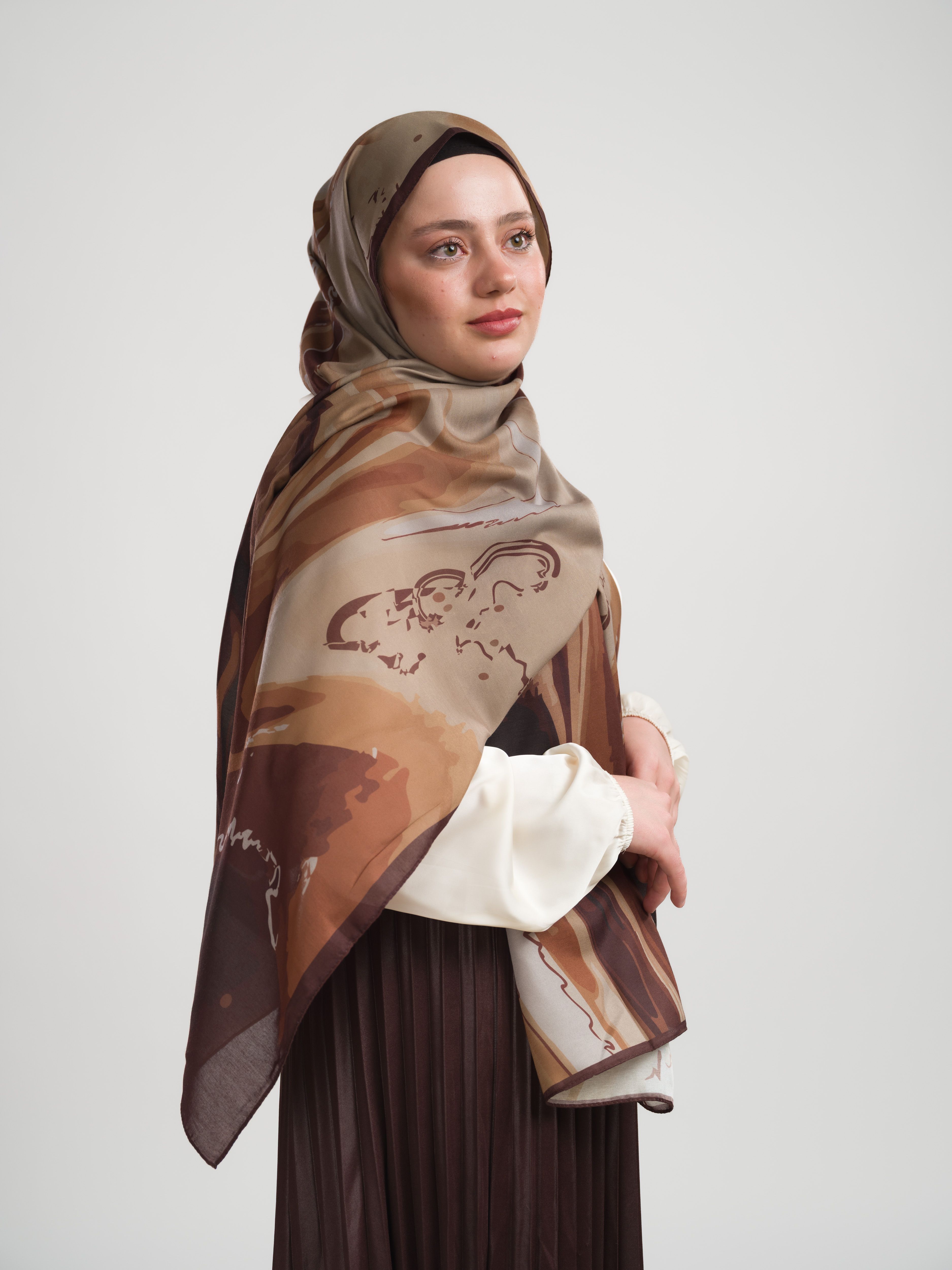 Desenli Pamuk Şal