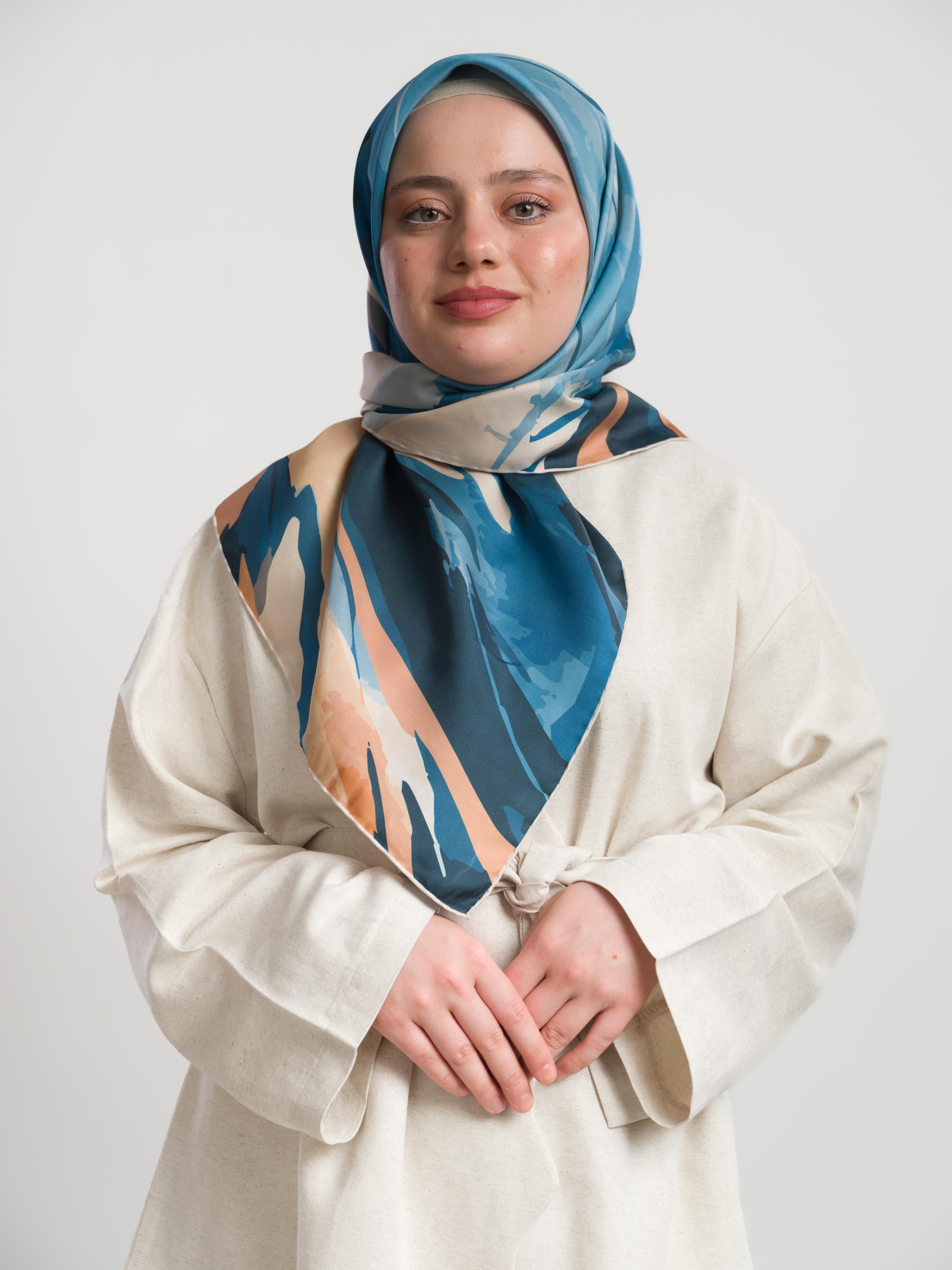 %100 Twill İpek Eşarp