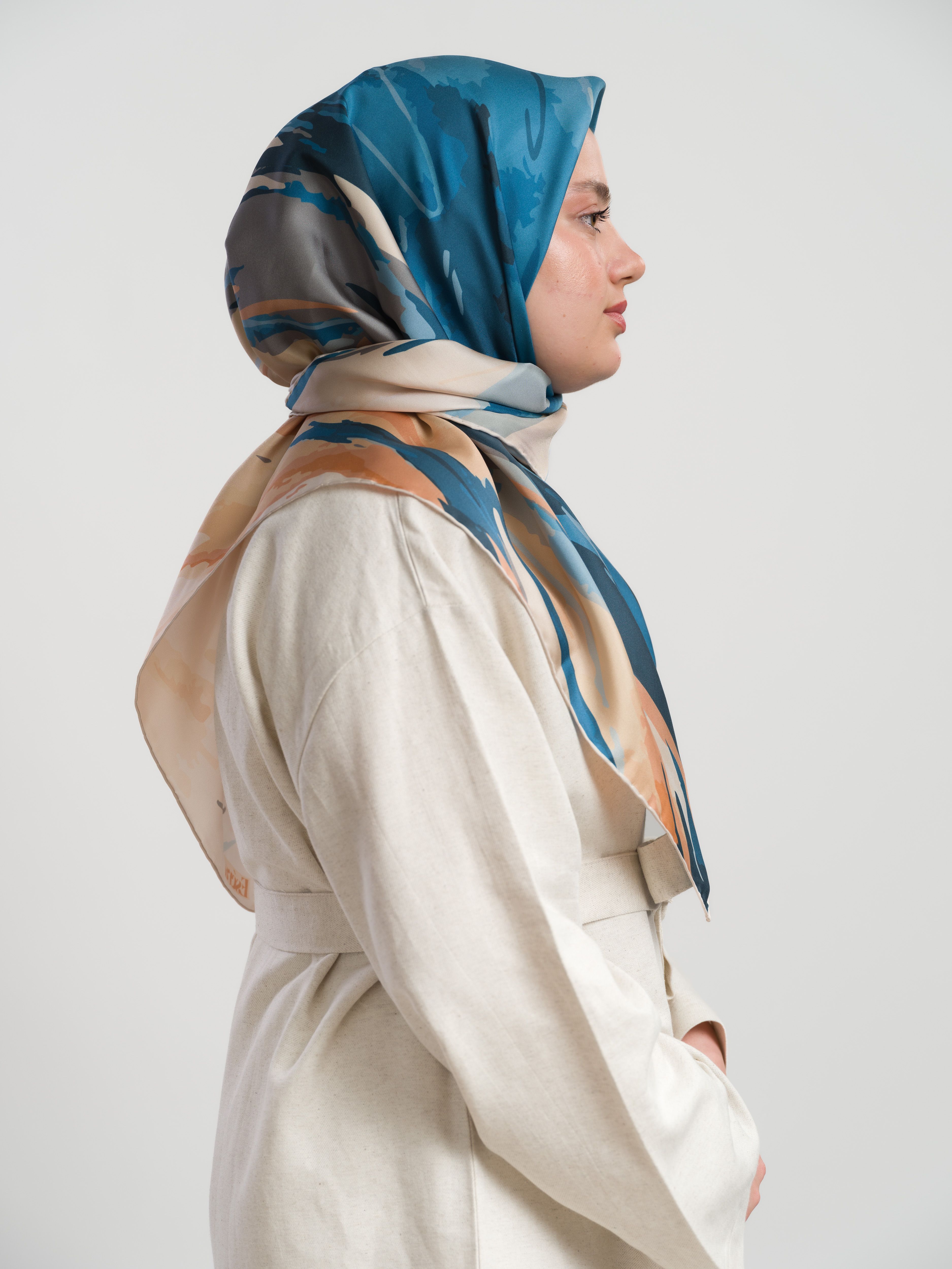 %100 Twill İpek Eşarp