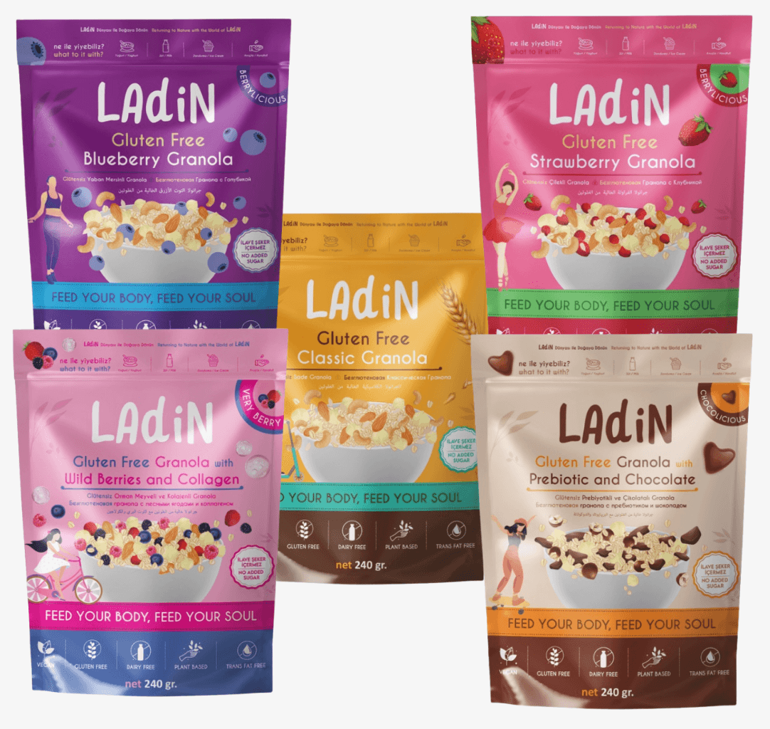 Ladin Glütensiz Granola 5li Tanışma Seti (240 gr *5)