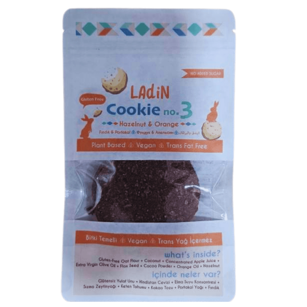 LAdin Glütensiz Cookie No 3 (Fındık & Portakal) 40 gr