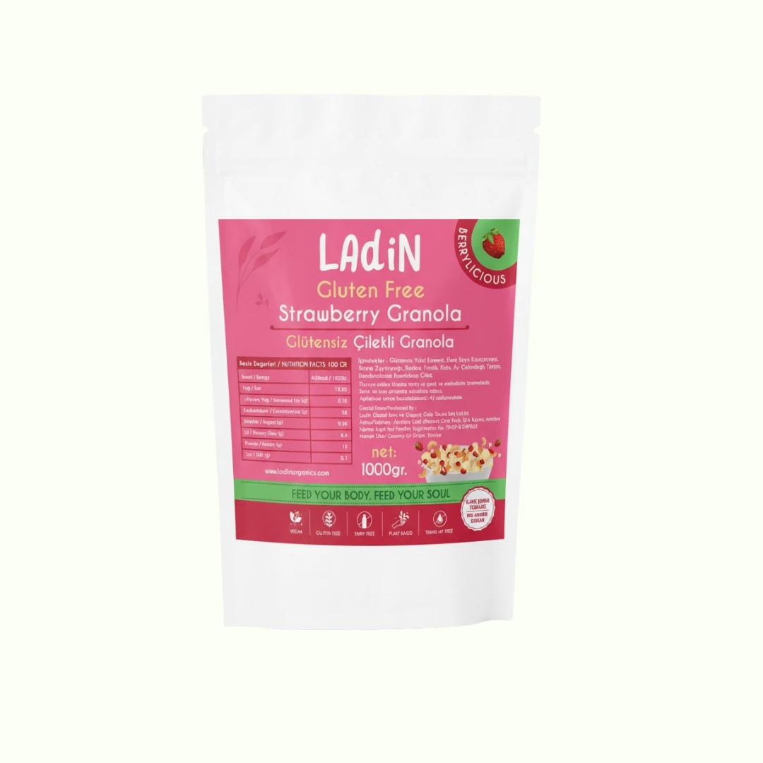 Glütensiz Çilekli Granola 1000 gr