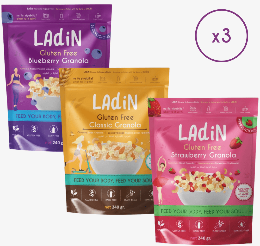 Ladin Glütensiz Granola Tanışma Seti 1 (240 gr *3)