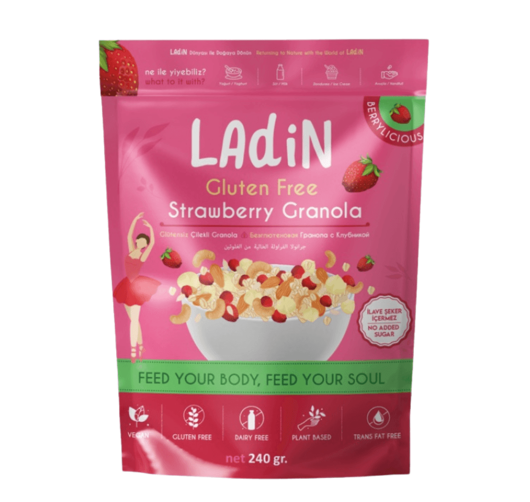 Ladin Glütensiz Çilekli Granola 240 gr