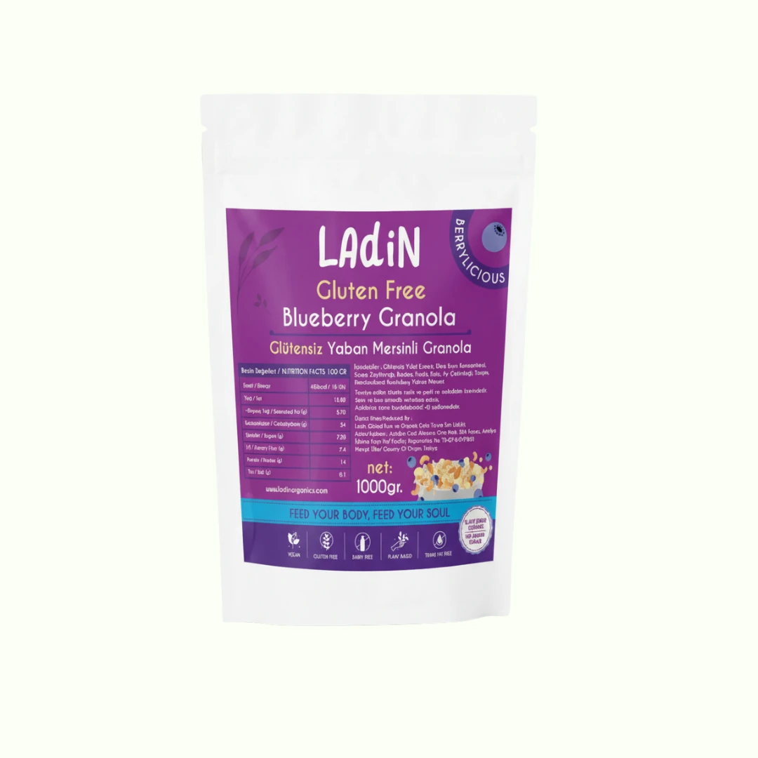 Glütensiz Yaban Mersinli Granola 1000 gr