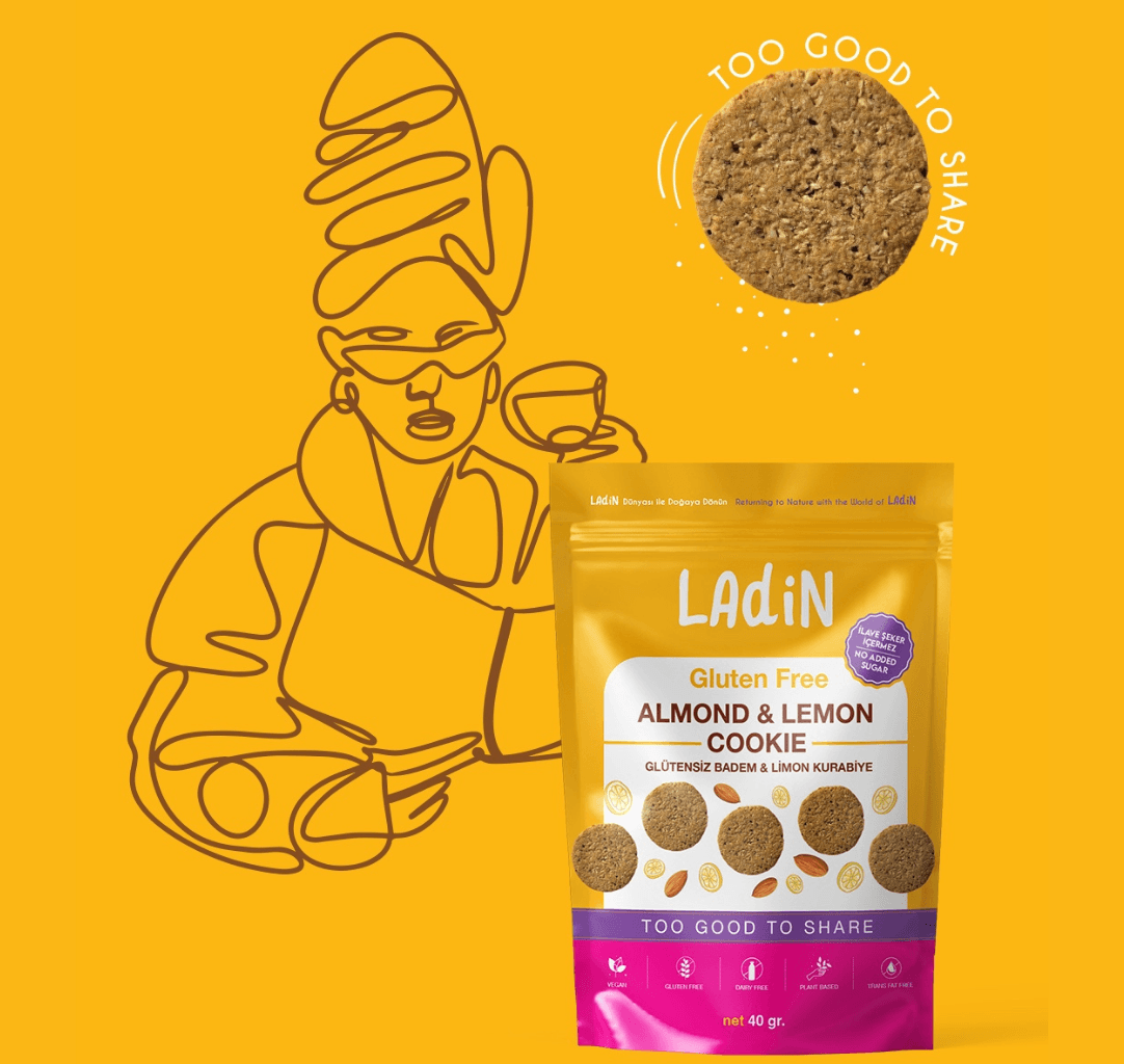 LAdin Gluten Free Cookie No 1 (Almond&Lemon) 40 gr