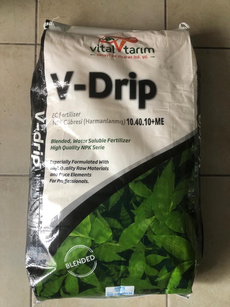 Vital Tarım V-Drip 10-40-10 (10.40.10+ME) NPK Gübre 25kg