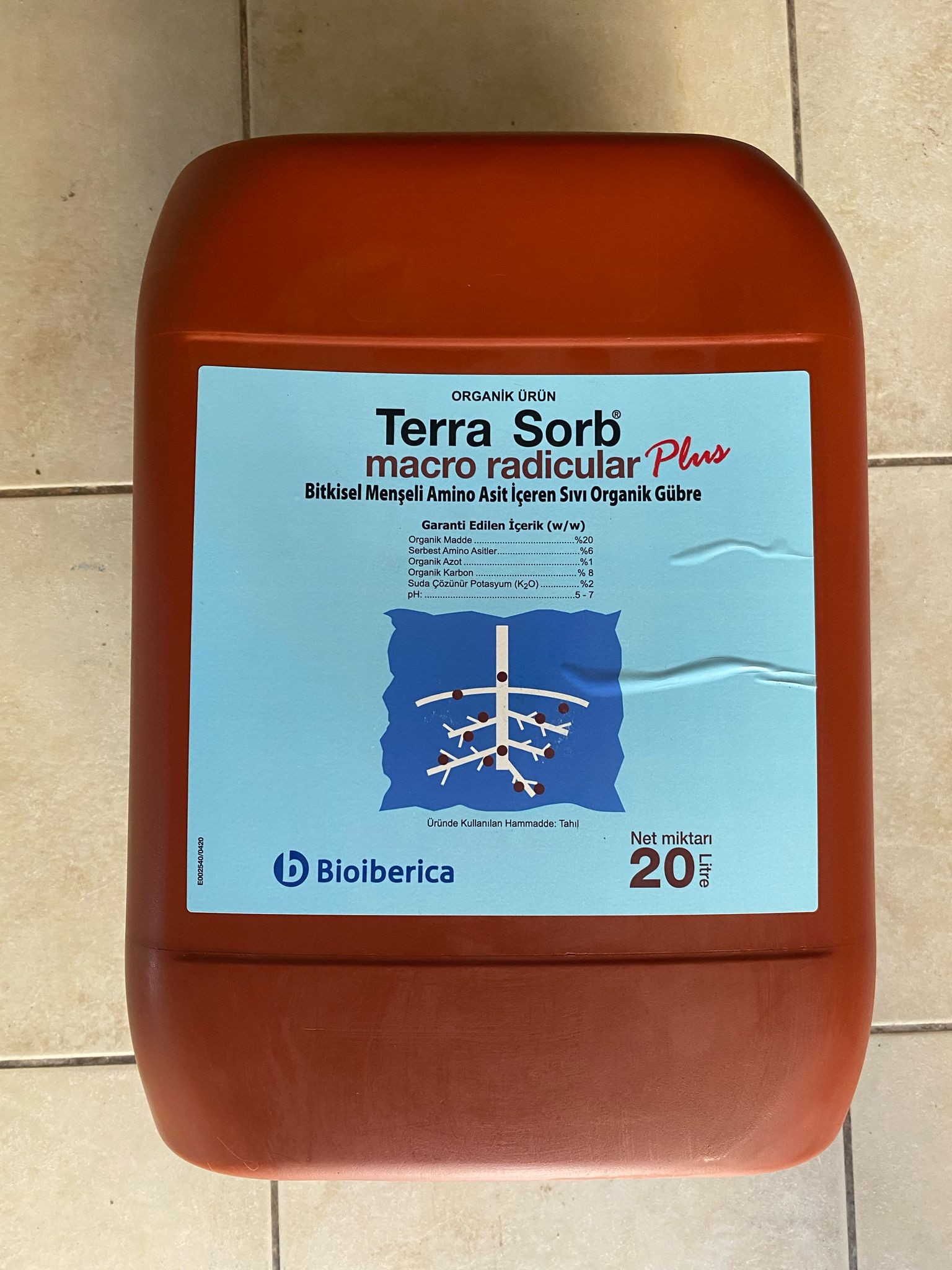 Terra Sorb Plus Bitkisel Menşeli Aminoasitli Sıvı Organik Gübre