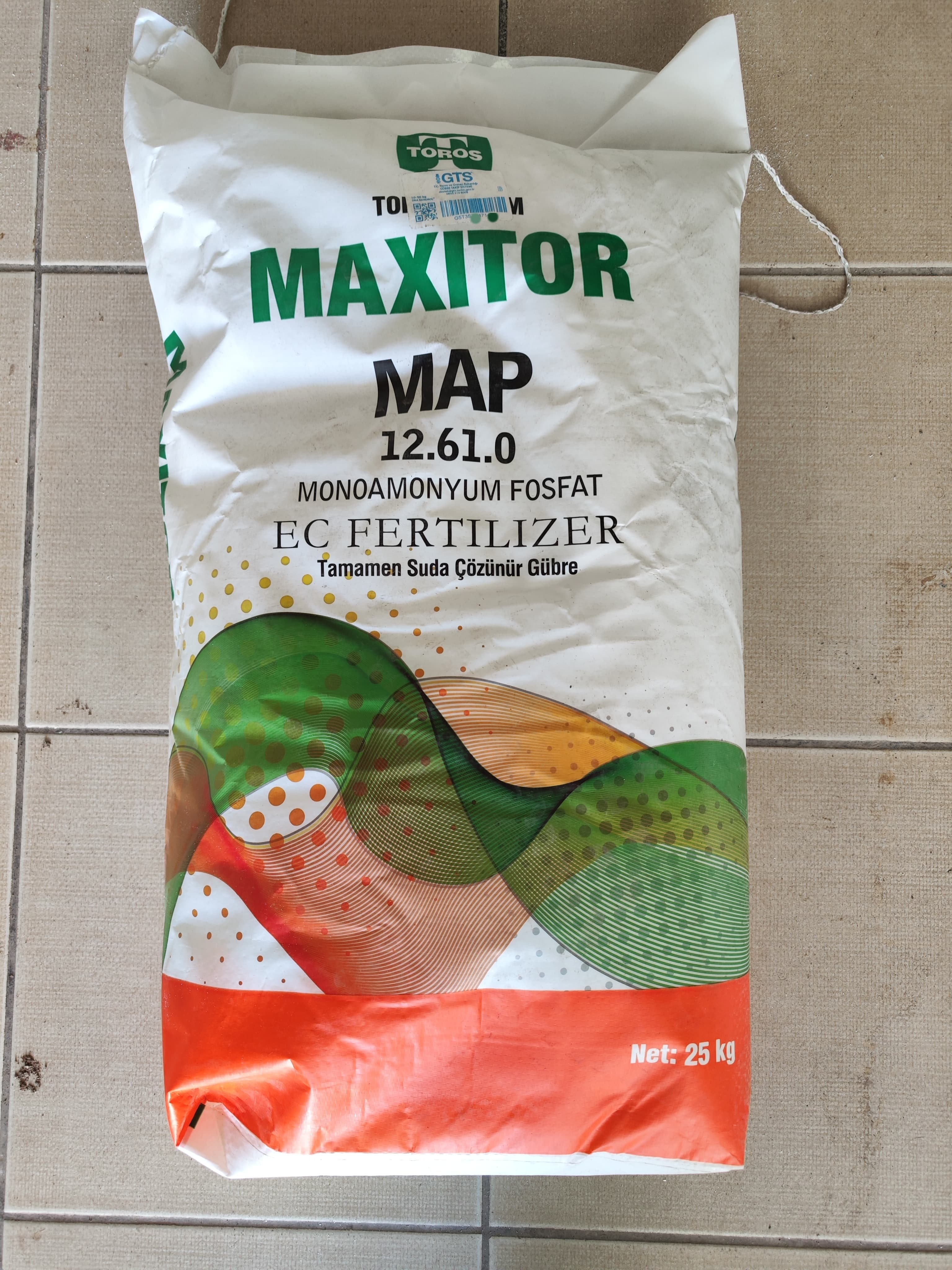 MAP Monoamonyum Fosfat MAXITOR  12-61-0  (25kg)