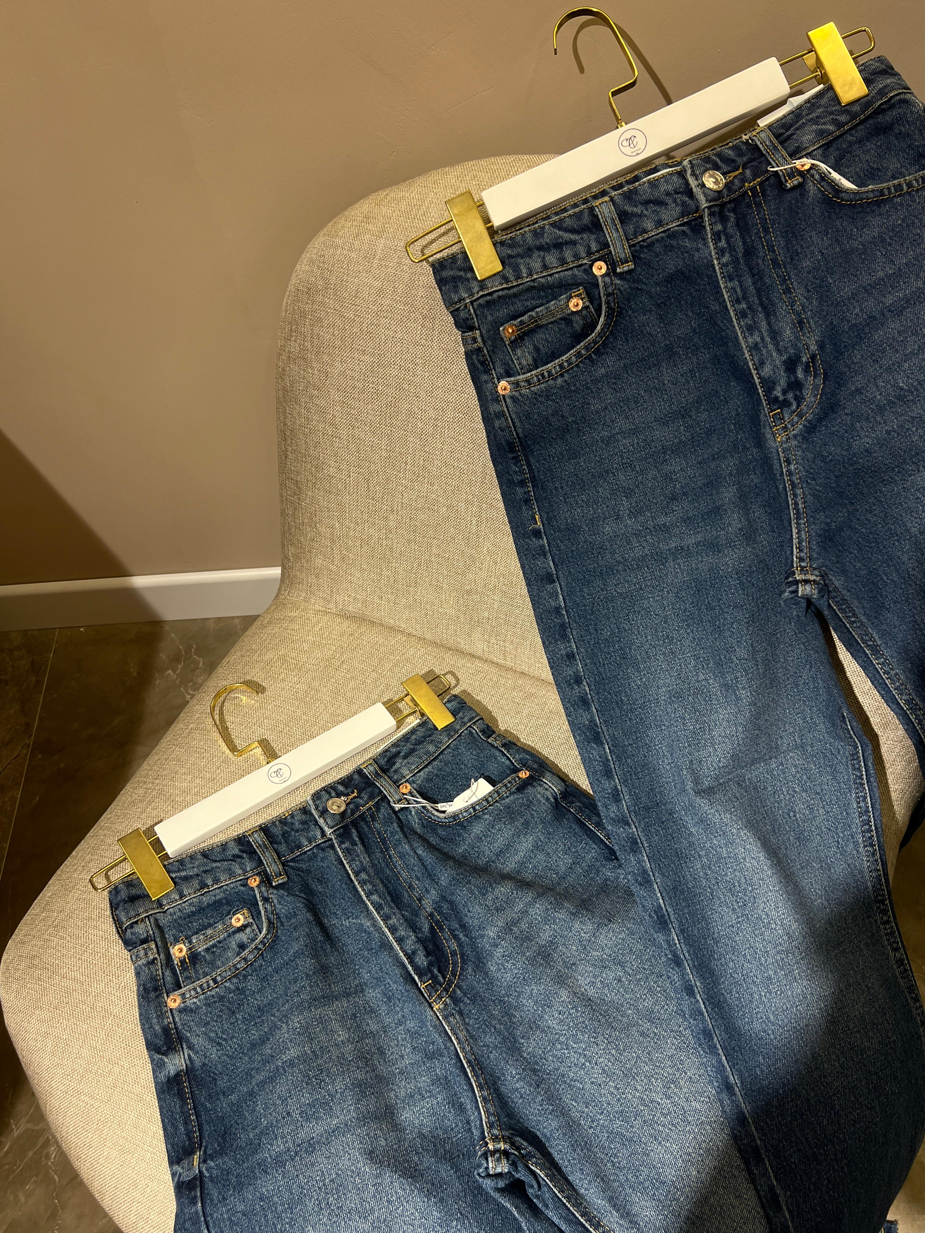 Düz Kalıp Denim Pantolon