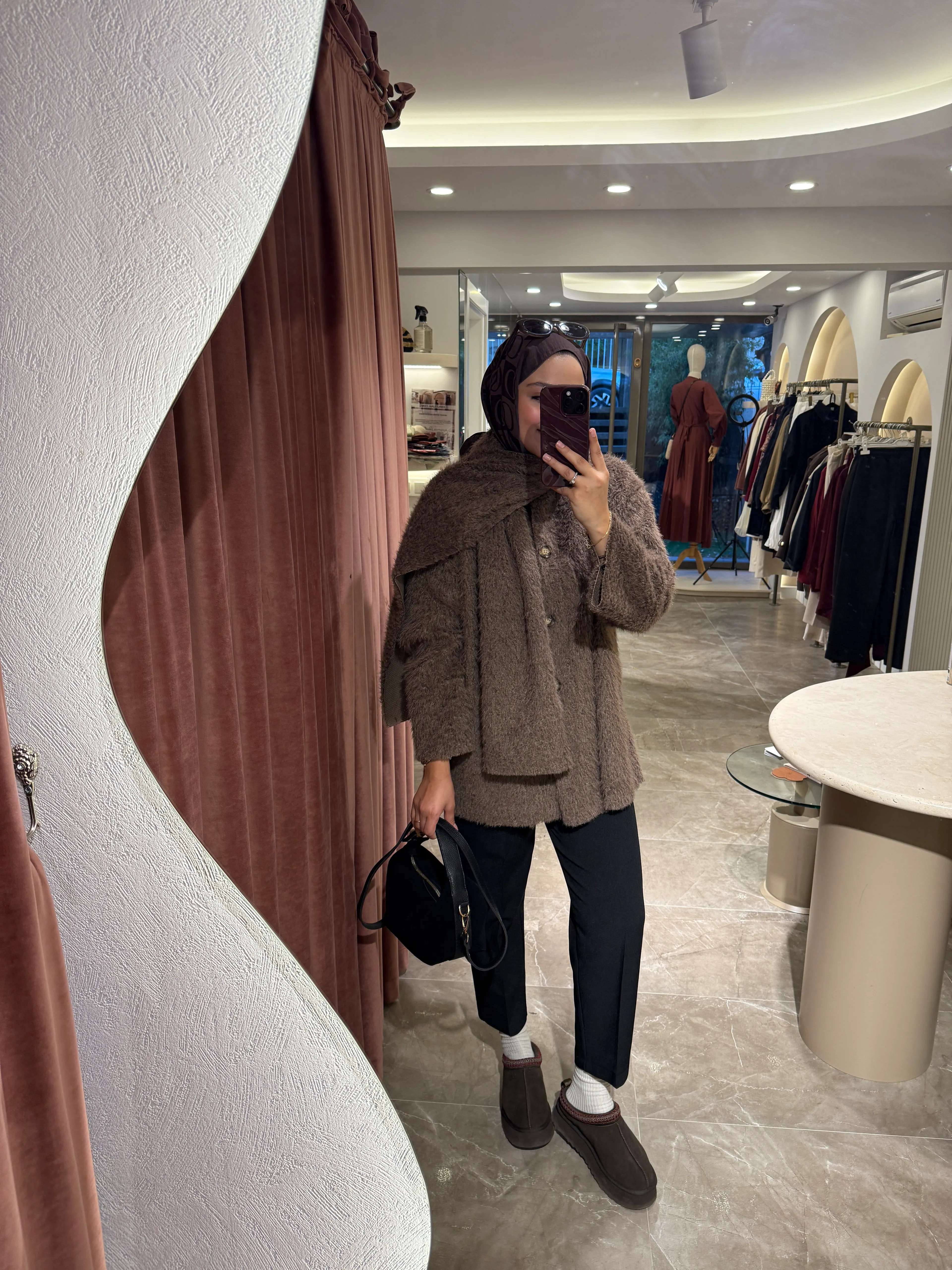 Şal Yaka Yumoş Düğmeli Hırka 