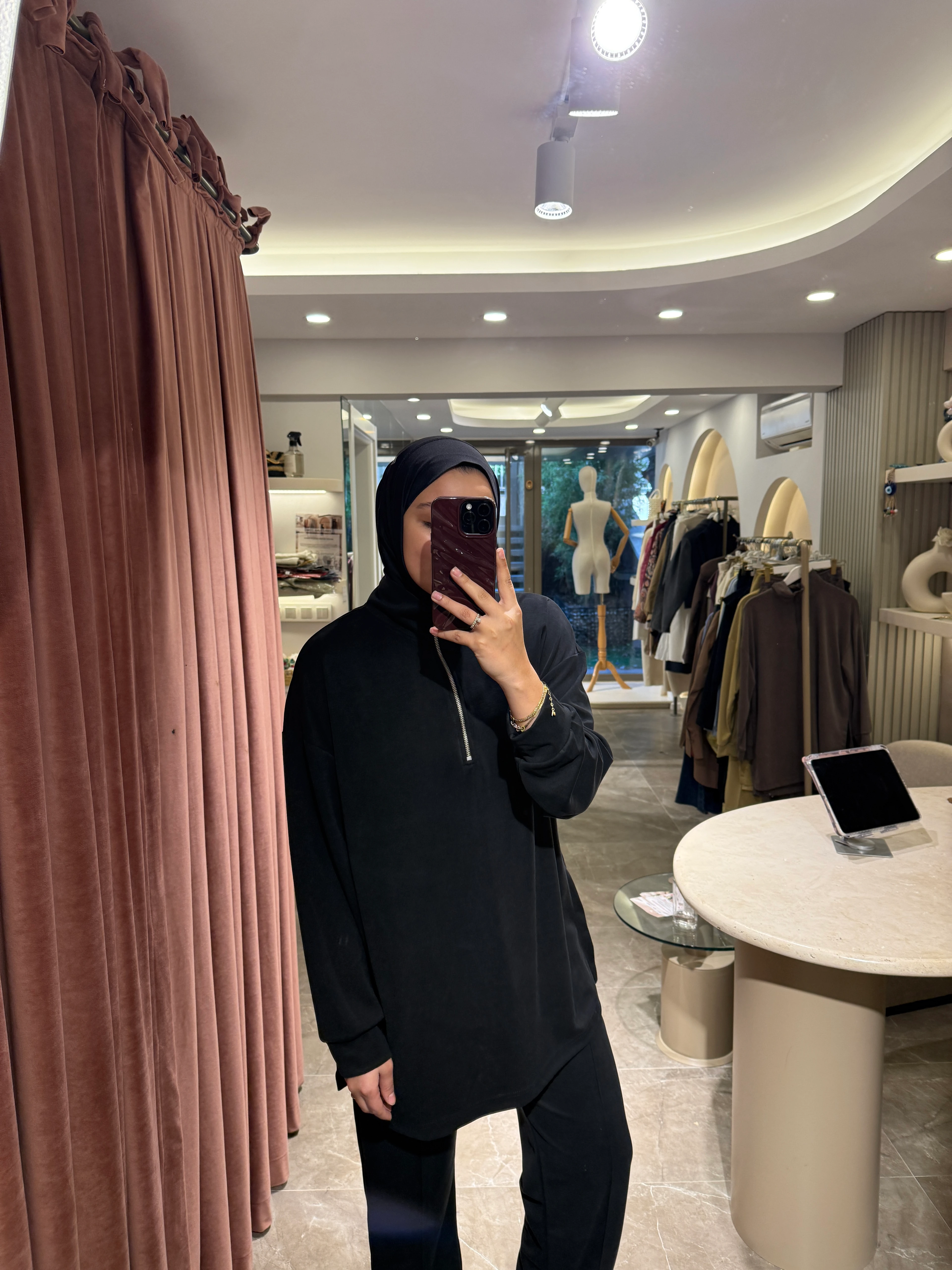 Fermuarlı Dik Yaka Premium Oysho Takım