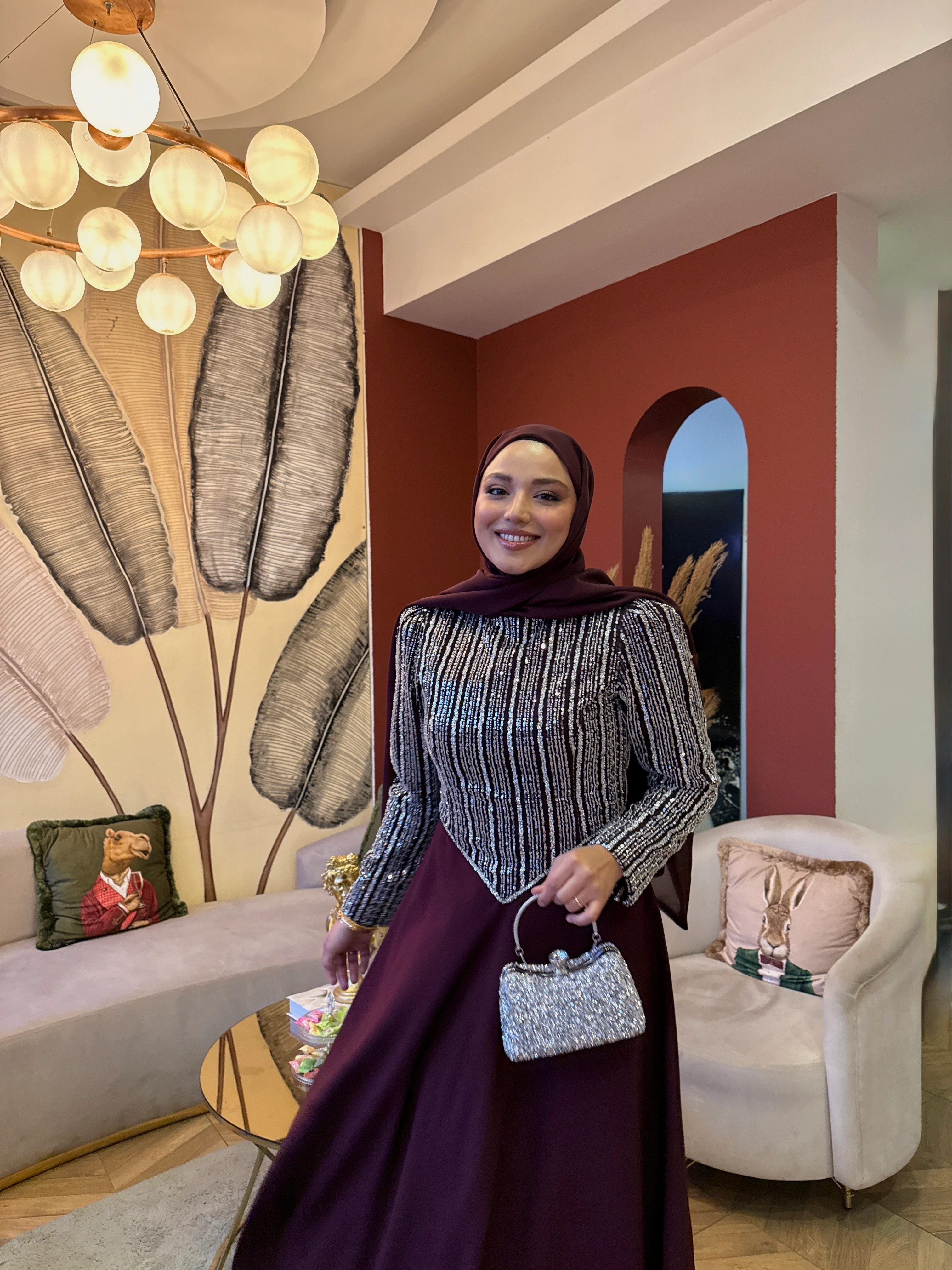 Diamond Elbise / Mürdüm