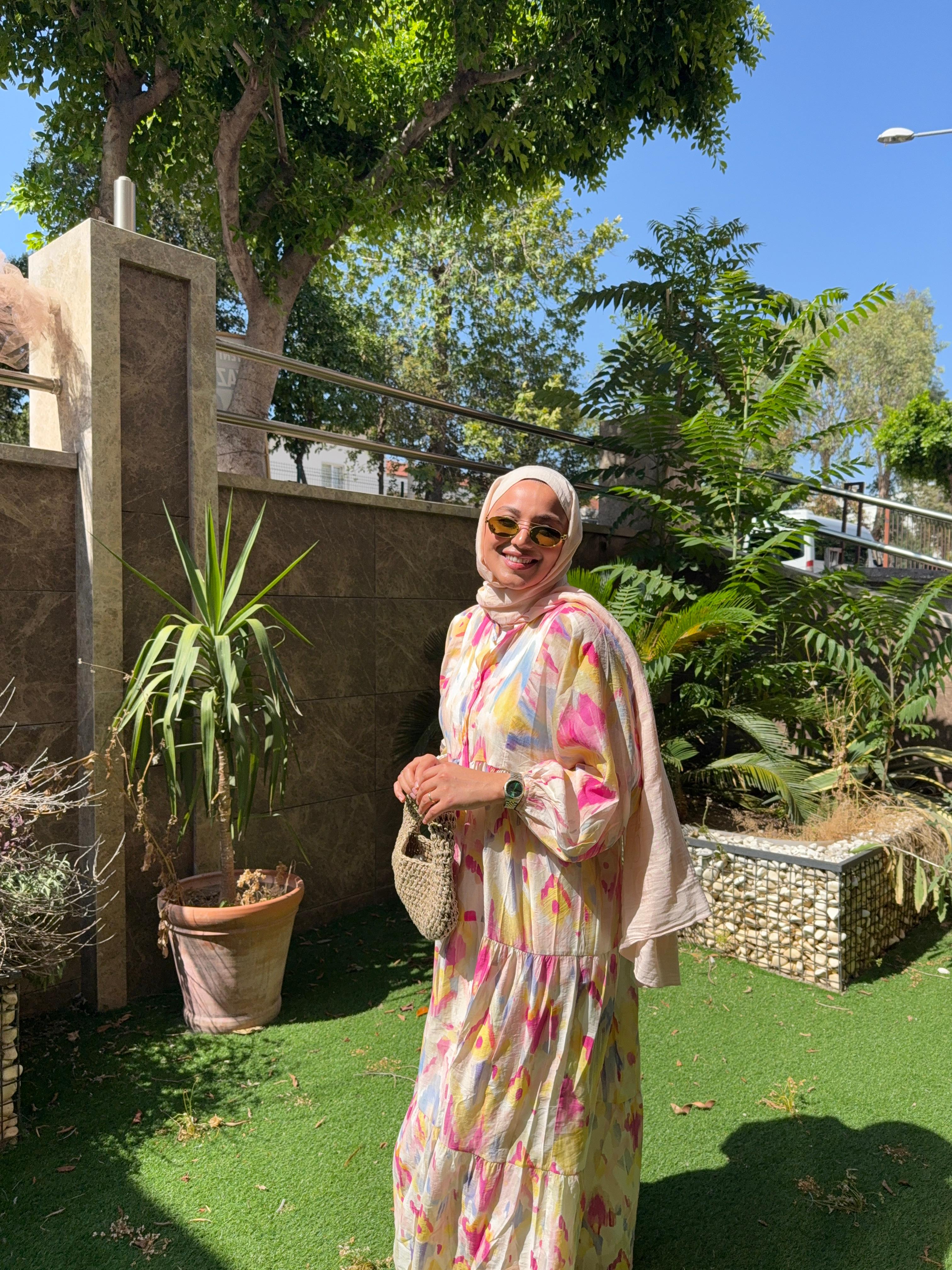 Ebruli Desen Elbise 