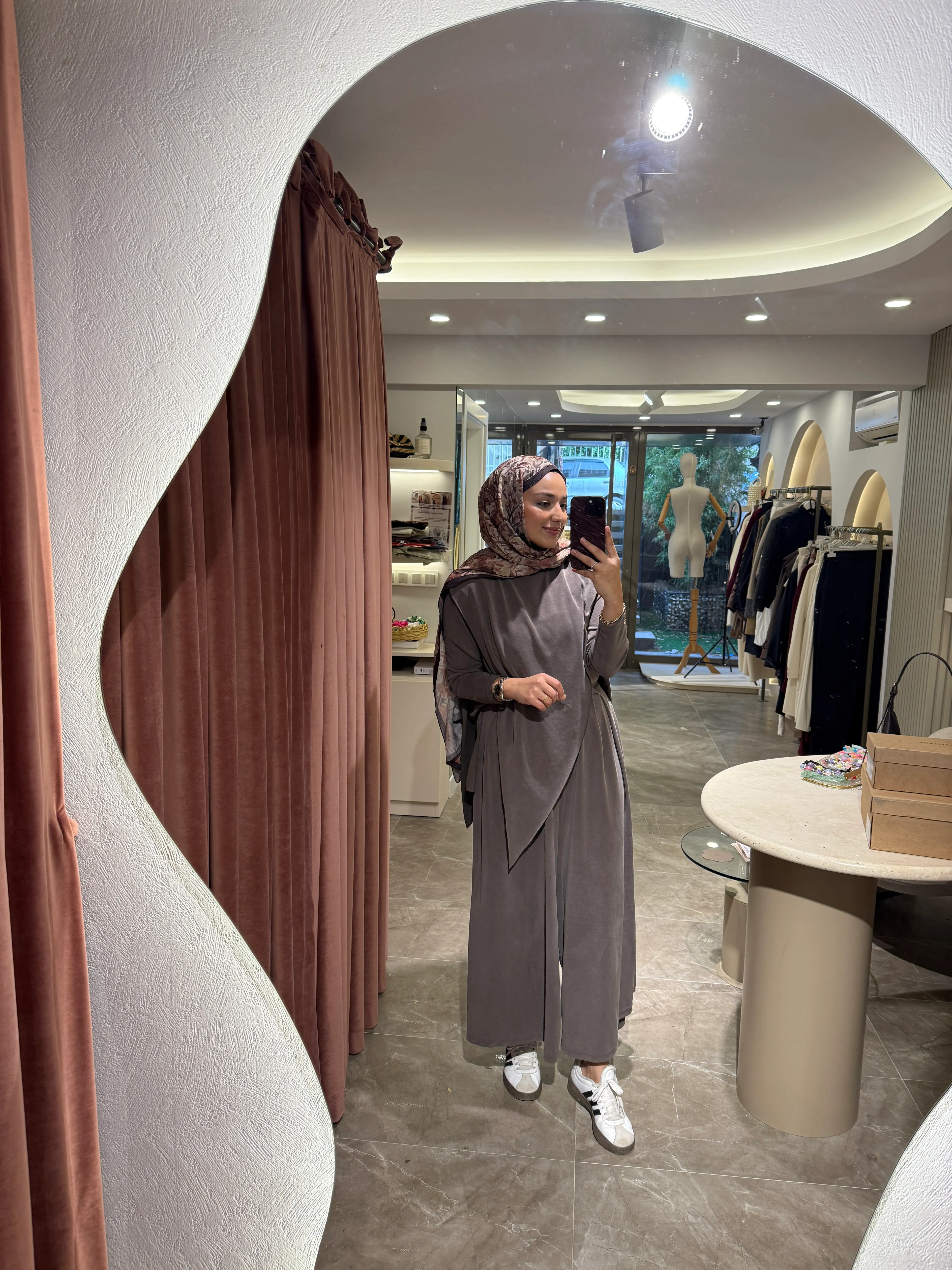 Çapraz Yaka Etek Pantolon Premium Oysho Takım - Sütlü Lahve