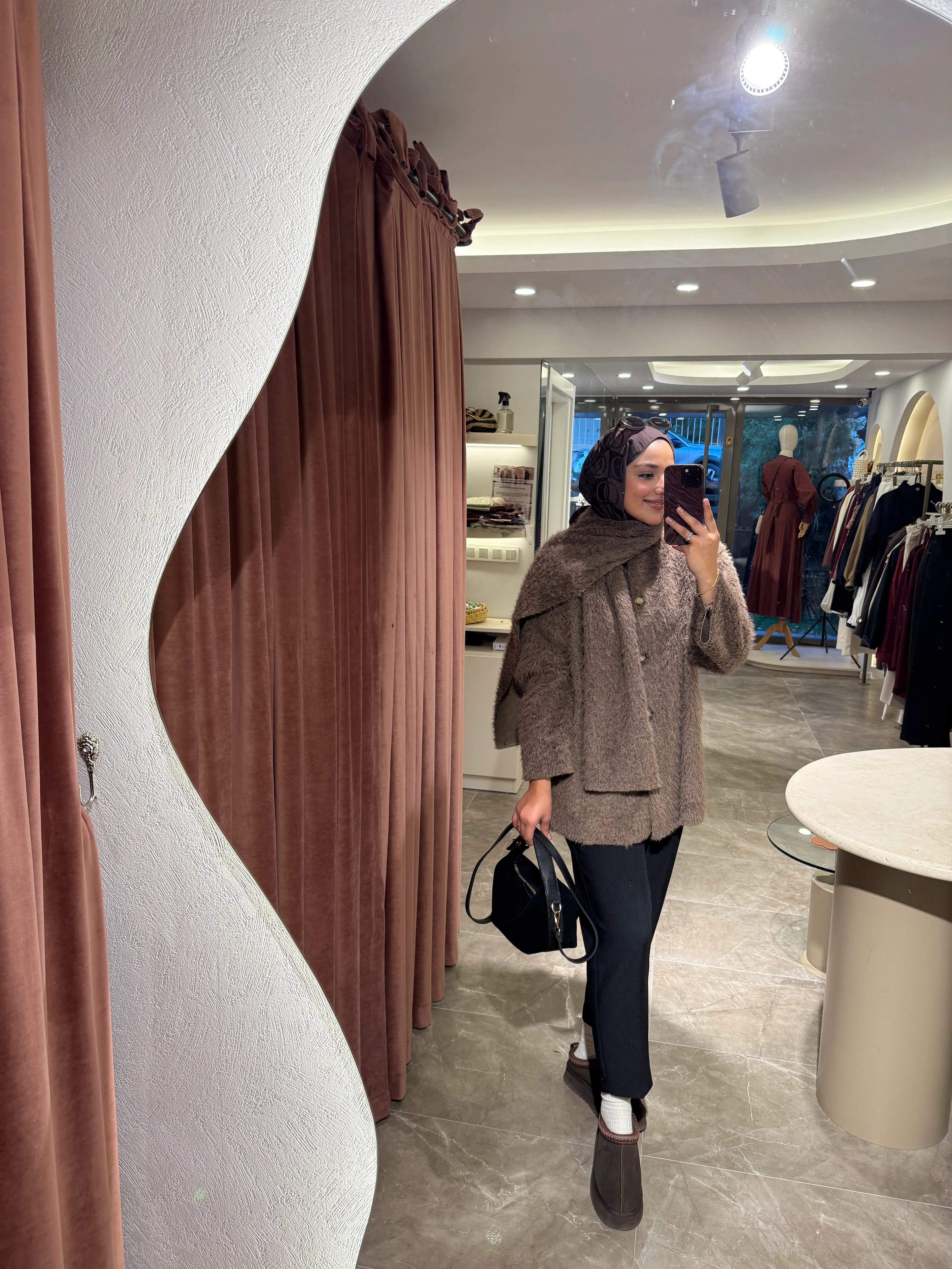 Şal Yaka Yumoş Düğmeli Hırka 