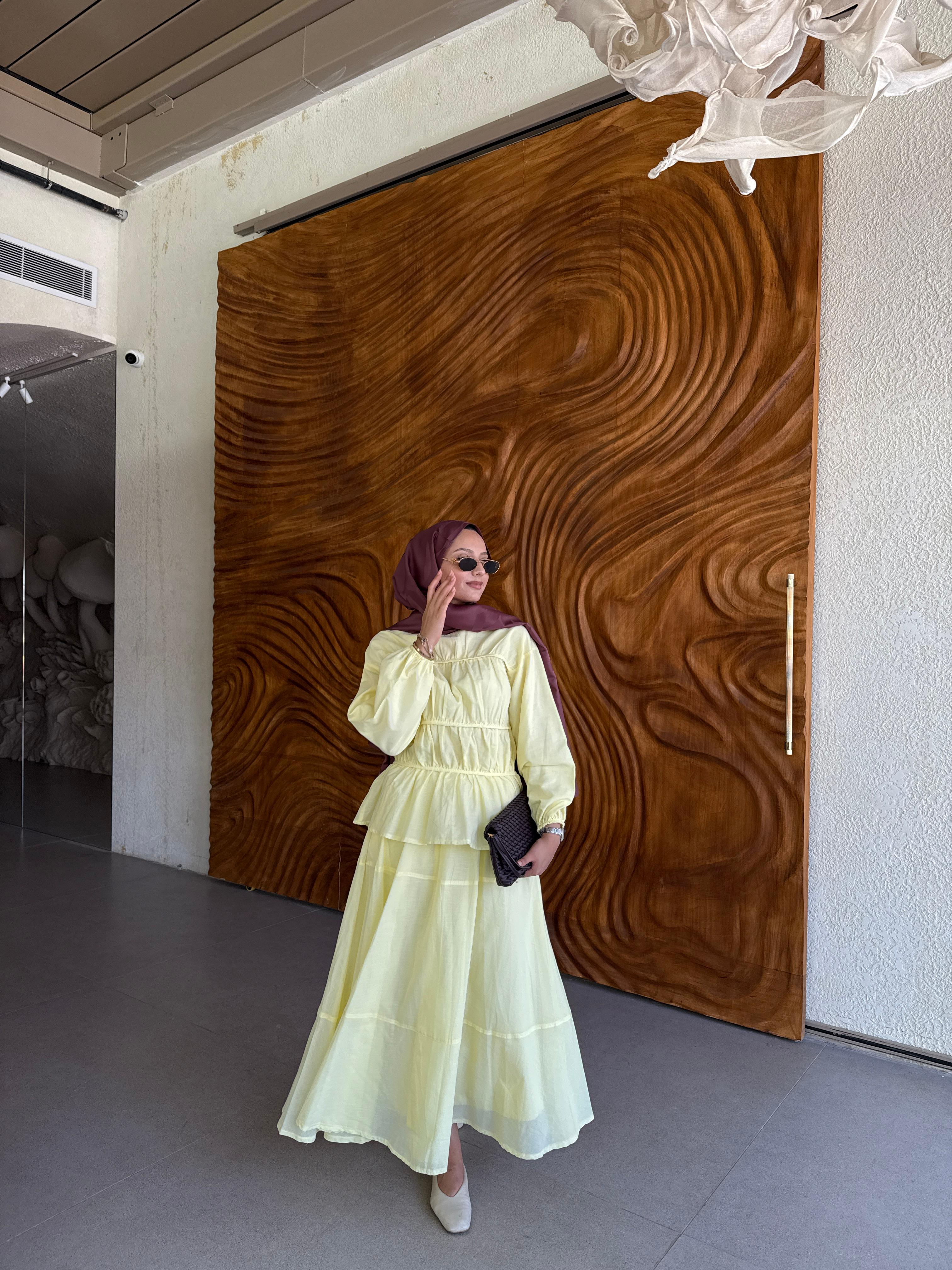 Perla Limon İkili Etekli Takım