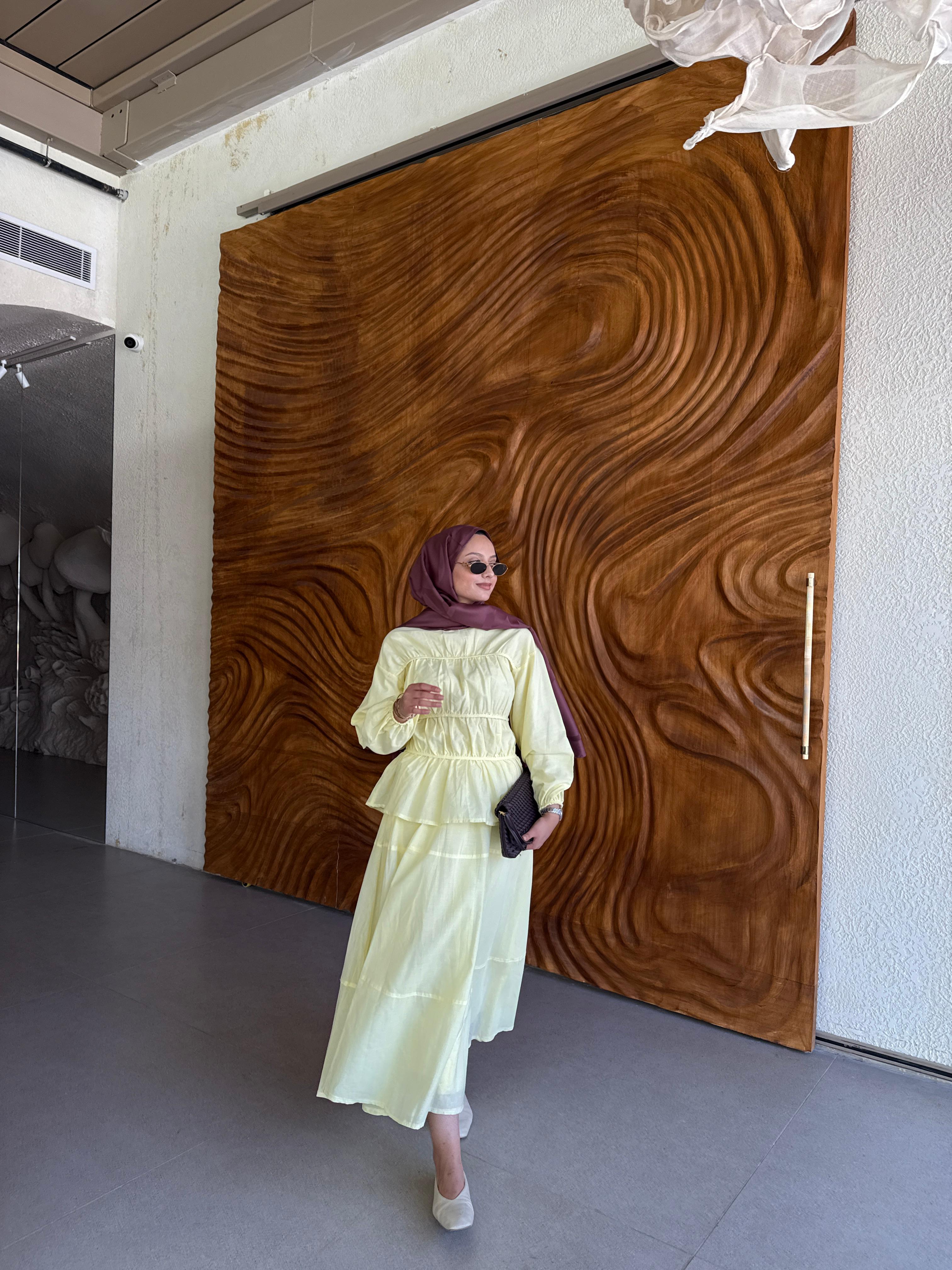 Perla Limon İkili Etekli Takım