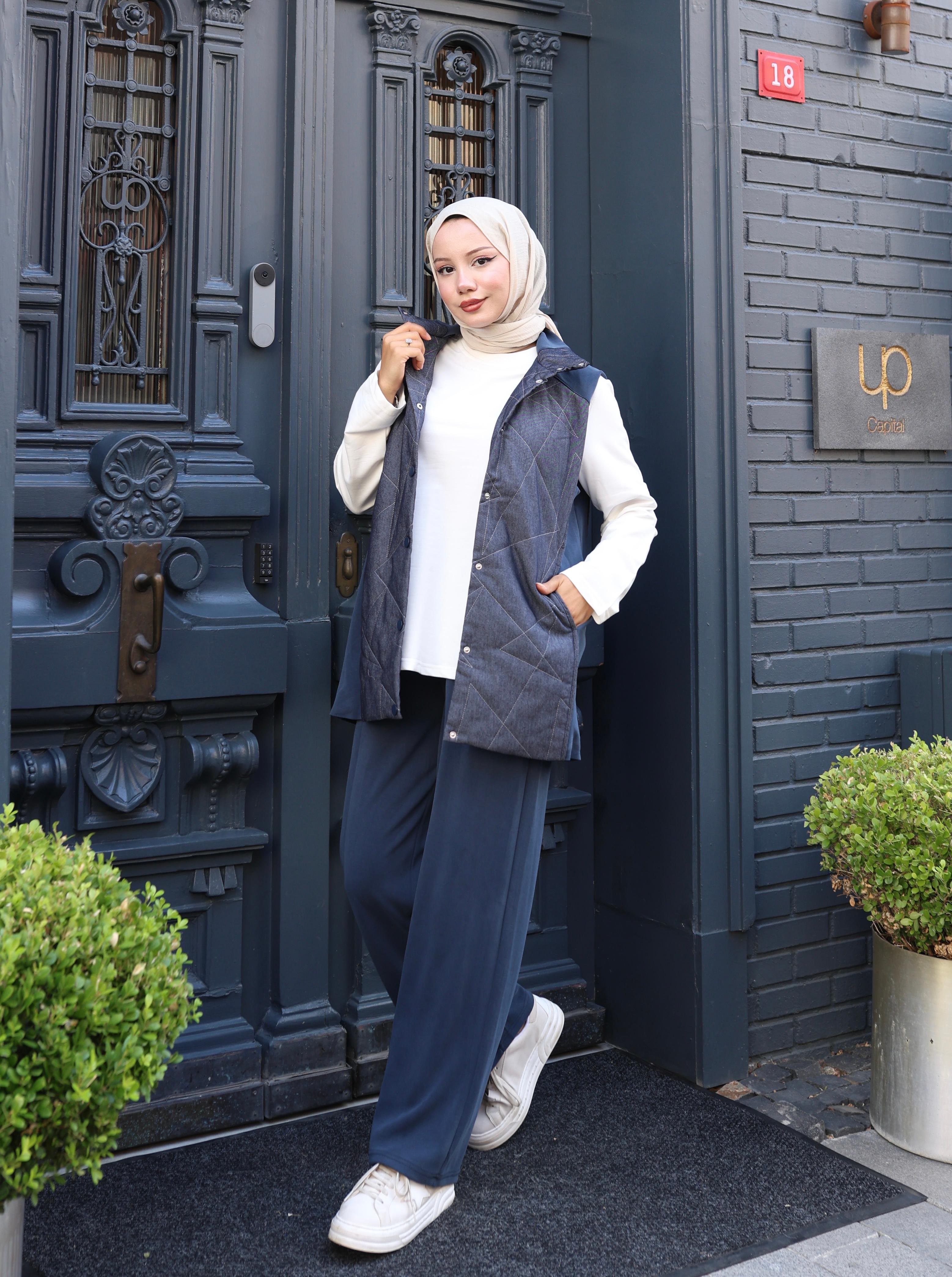 Yelek, Pantolon ve Sweat Üçlü Takım Sonbahar Kış Koleksiyonu