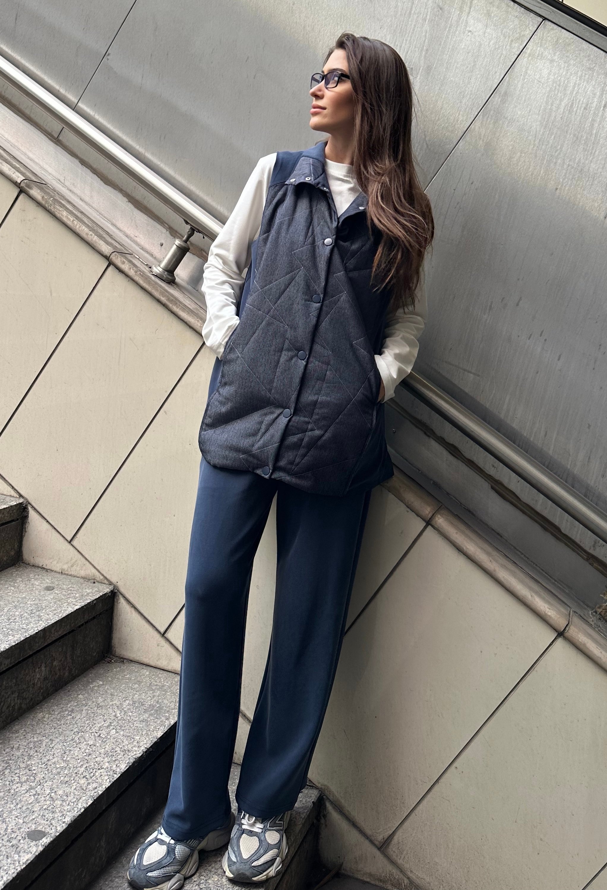 Yelek, Pantolon ve Sweat Üçlü Takım Sonbahar Kış Koleksiyonu