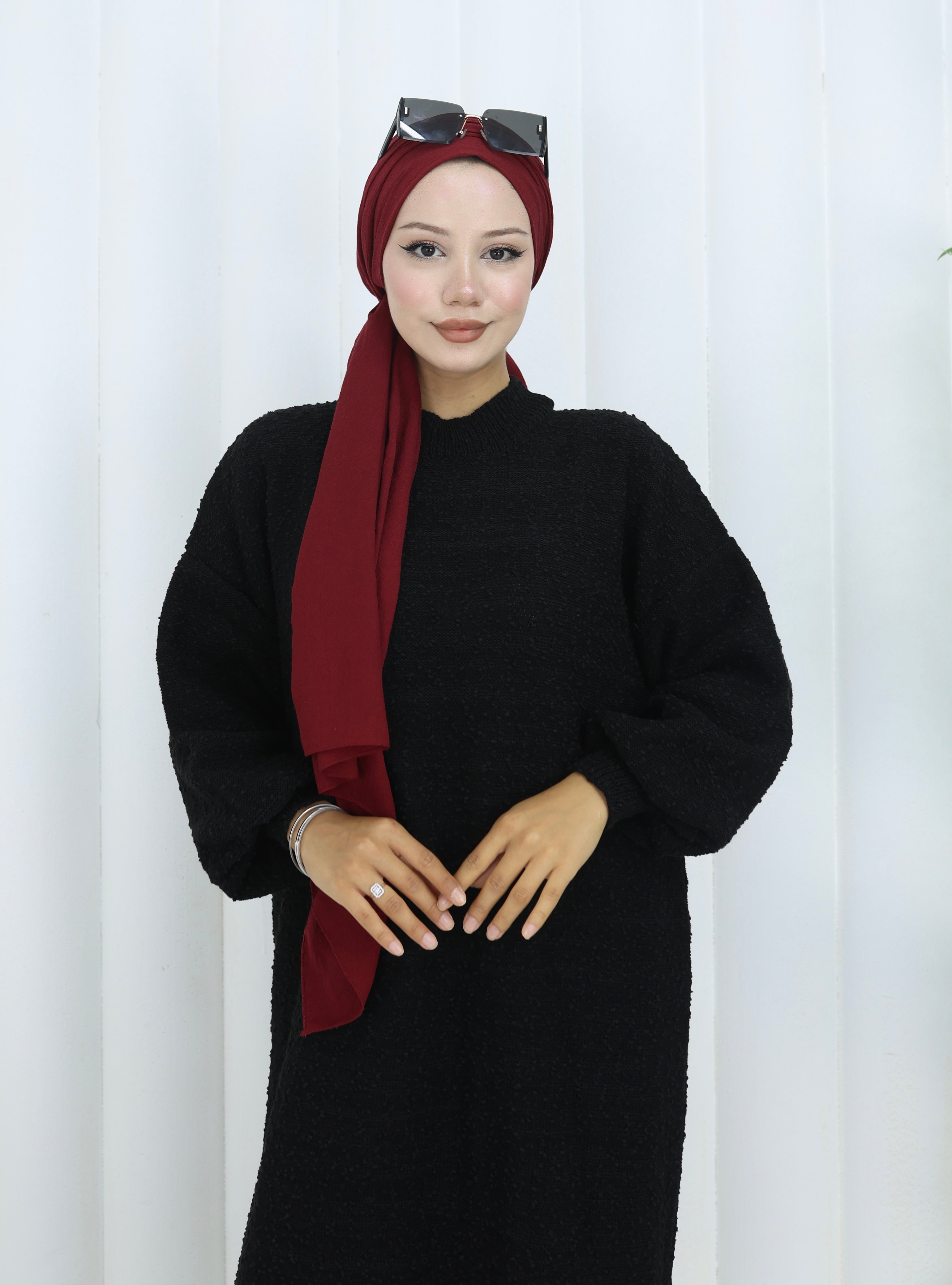 Oversize Yarasa Kol Triko Elbise