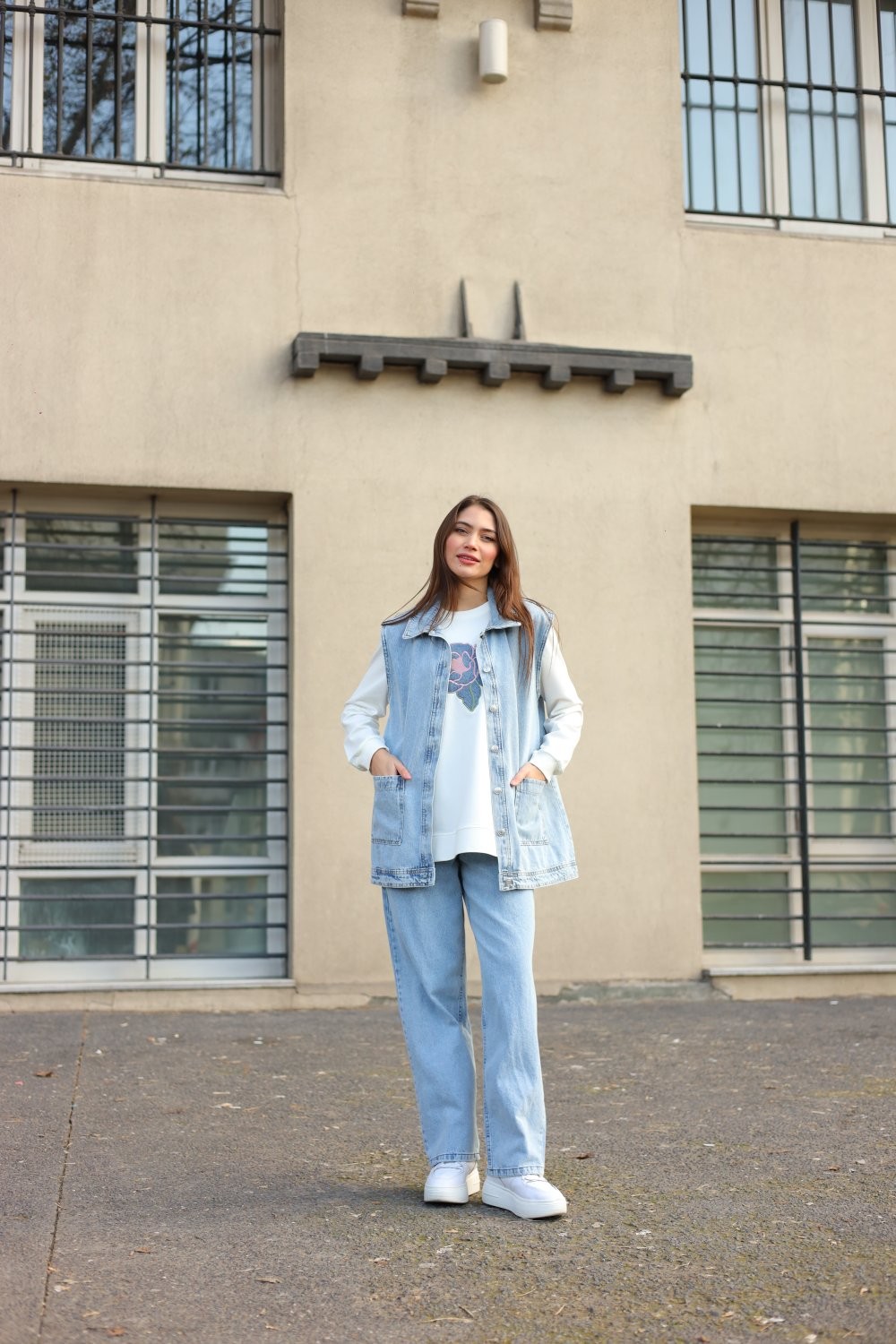 Nores Üçlü Takım Günlük Stil İçin Sade Bir Tercih - Açık Mavi