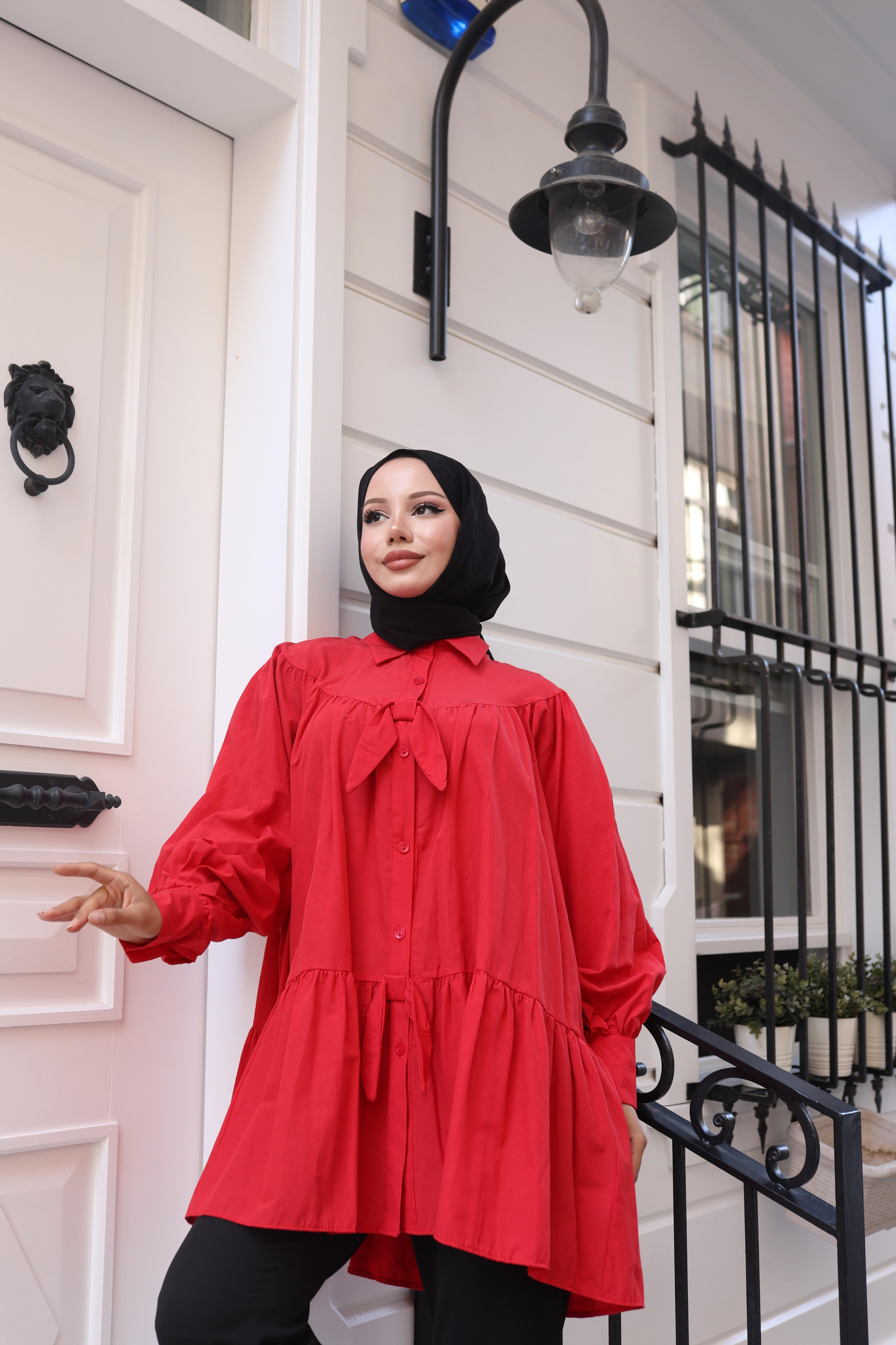 Mireya Fiyonk ve Volan Detaylı Tunik