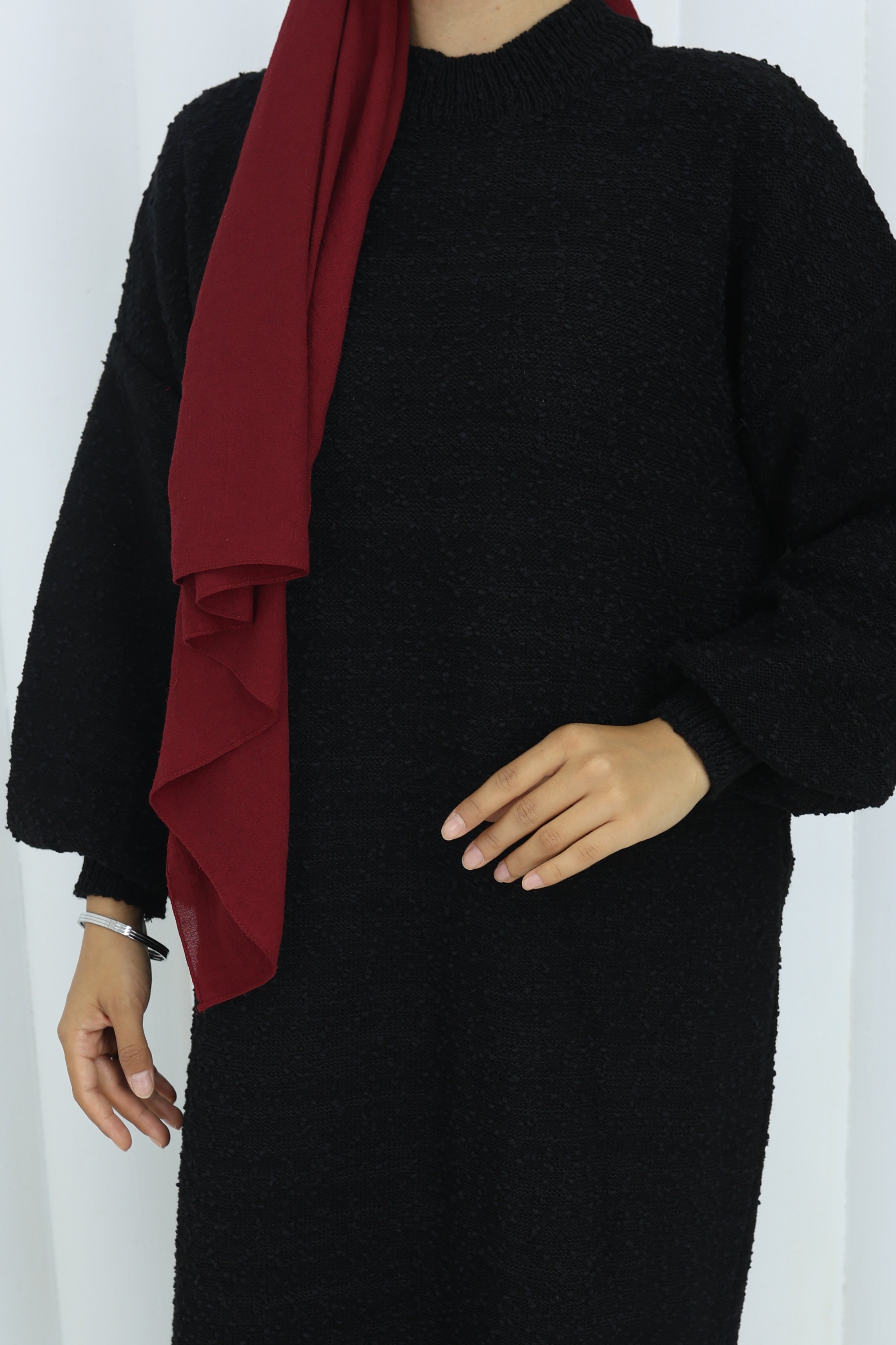 Oversize Yarasa Kol Triko Elbise