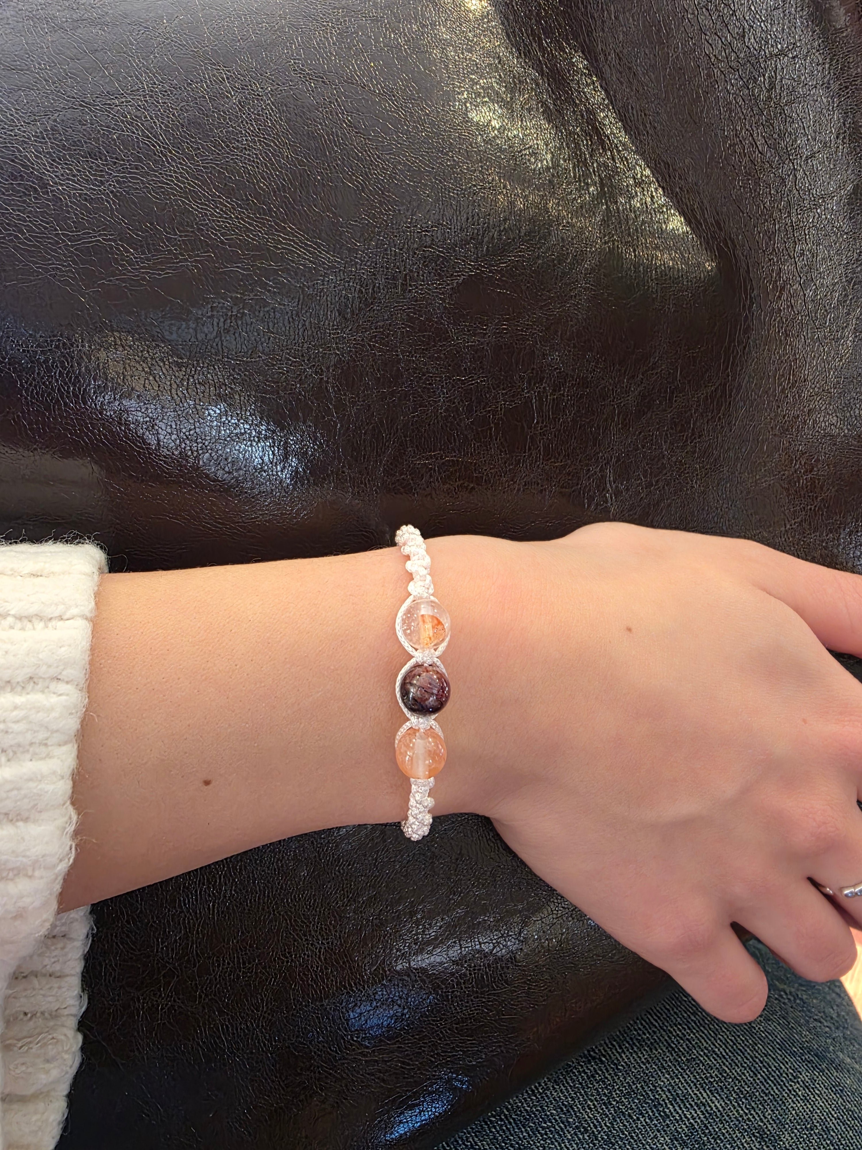 Rose Quartz Aura Macrame