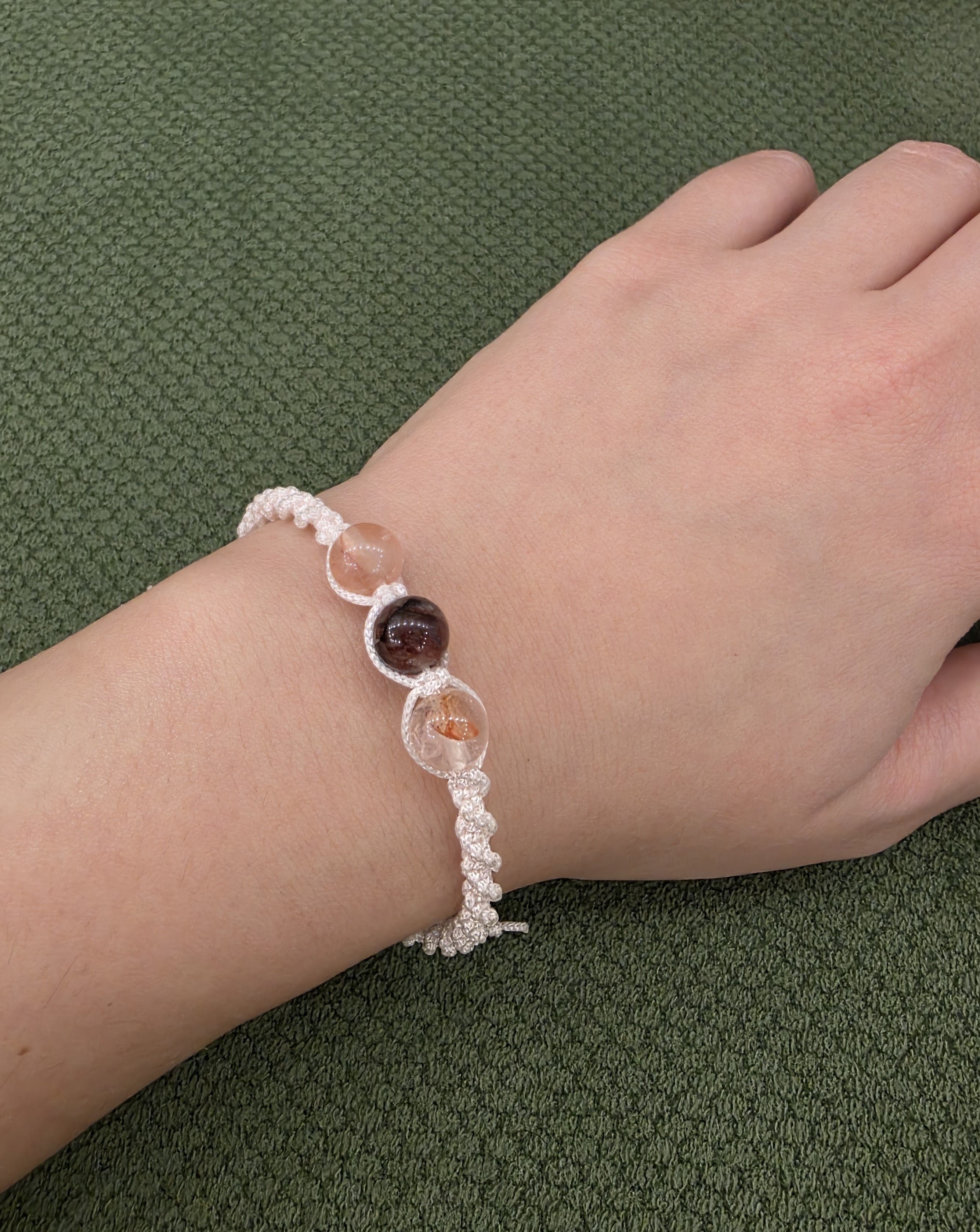 Rose Quartz Aura Macrame