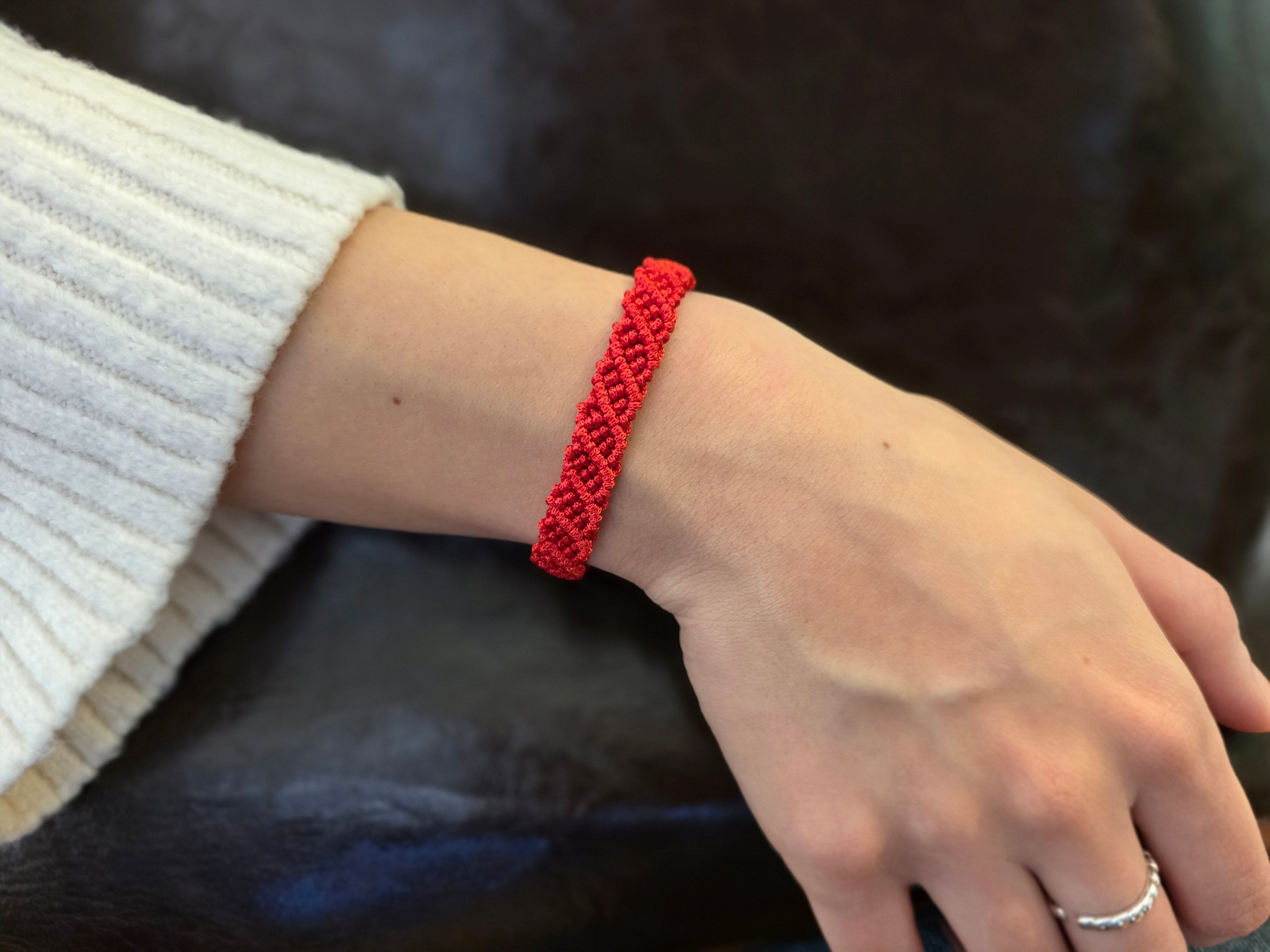 Pure Red Macrame