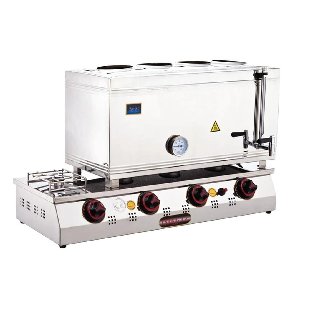 Işıkgaz Silver 85 Lik Doğalgazlı 60 Litre 4 Demlikli Çay Kazanı