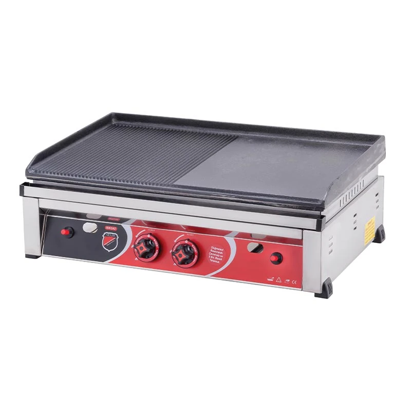 SilverInox Yarı Oluklu Döküm Izgara 70 cm, Doğalgazlı & Tüplü