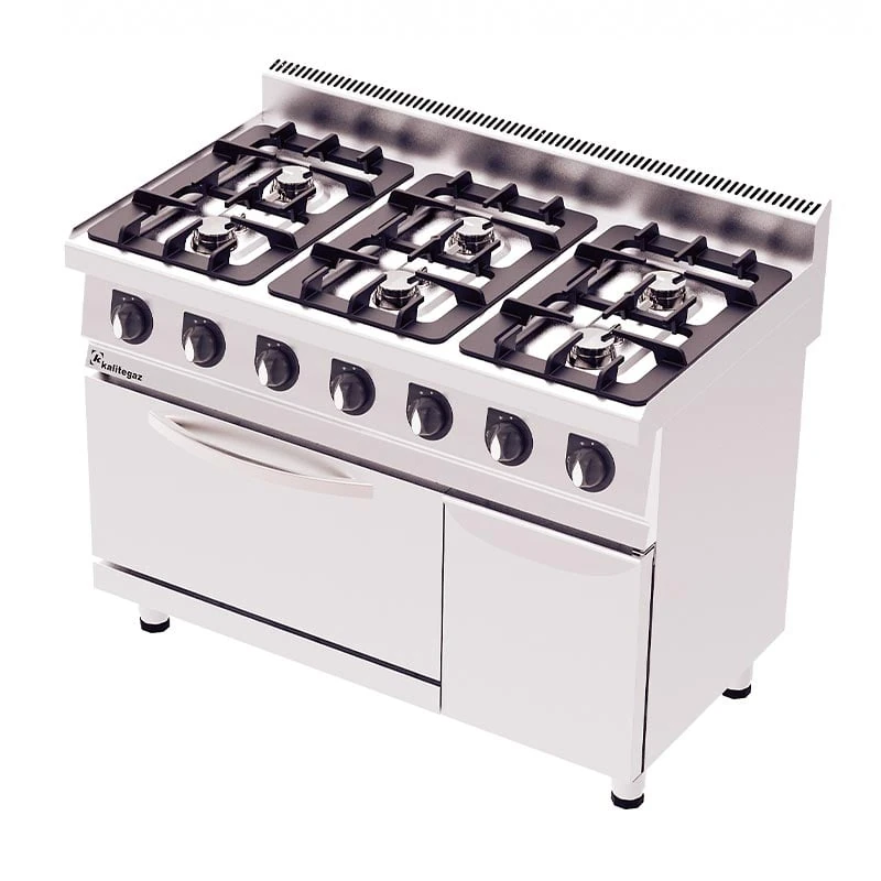 Kalitegaz Fanlı 6 Ocaklı Kuzine, 120x70x90 cm, Gazlı+Elektrikli