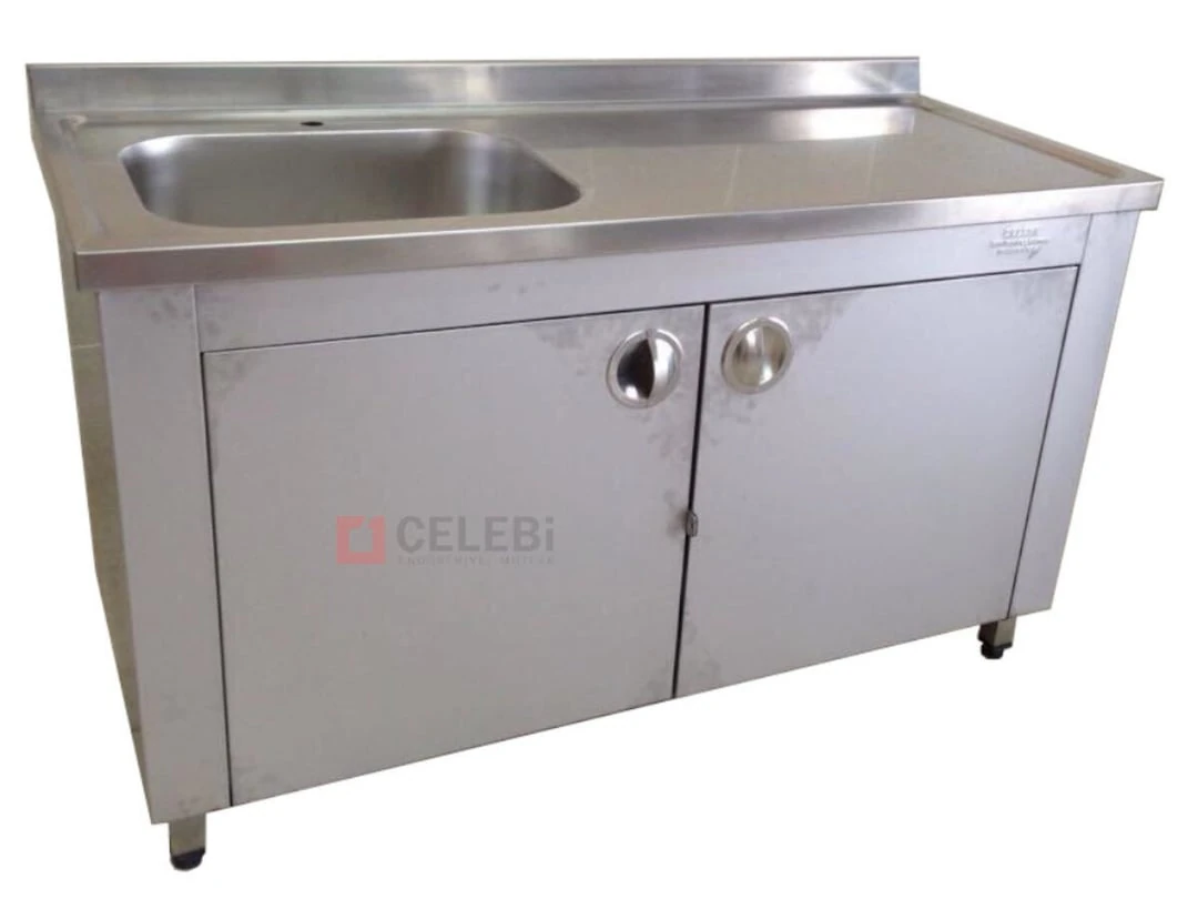 ELMAS ENDÜSTRİYEL 120*60*85 Kapalı Ekonomik Evye Paslanmaz