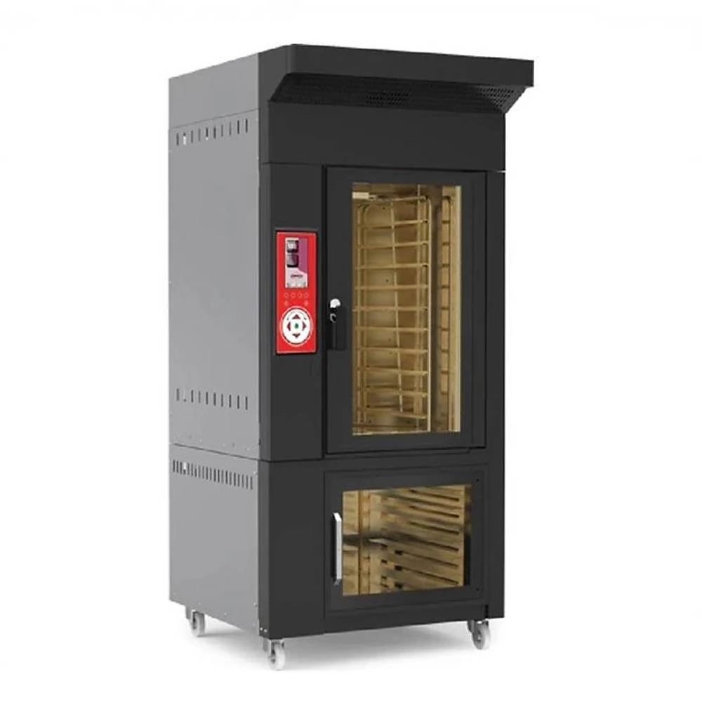 Empero Döner Konveksiyonlu Fırın, Gazlı, 10 Tepsi Kapasiteli 40x60 Cm, Siyah