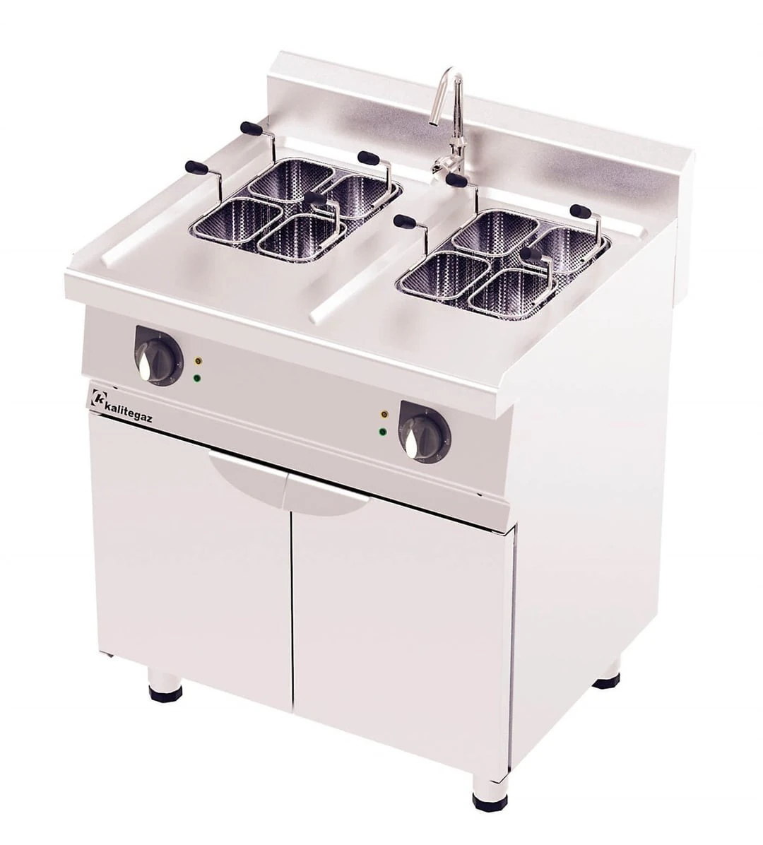 Kalitegaz 12+12 Litre Elektrikli Makarna Haşlama Makinesi 80x70x90 cm Alt Dolaplı PCCS8070E Rinnova