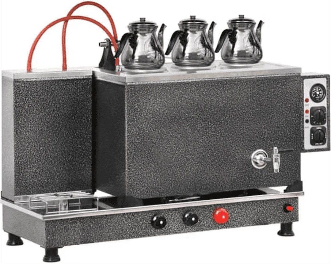 Boyalı Çay Kazanı Otomatik 3 Demlikli 30 Litre