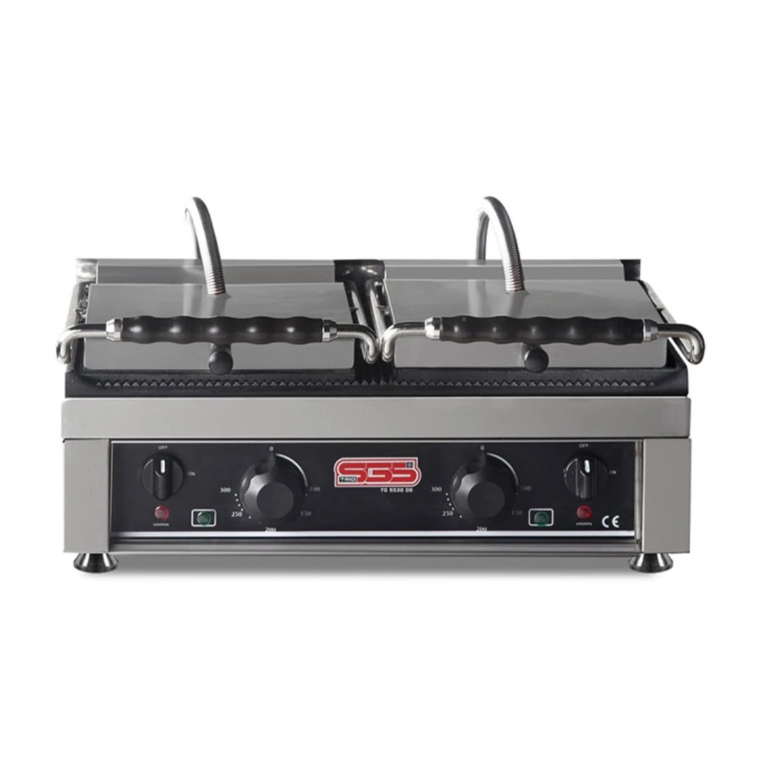 SGS Tost Makinesi Çift Kapaklı Elektrikli, Alt Üst Girintili