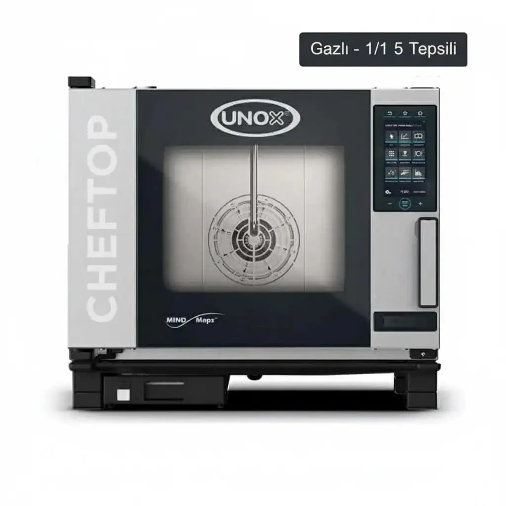 Unox Cheftop Plus Combi Konveksiyonlu Fırın (Dijital 5 Tepsili GN 1/1 Gazlı)
