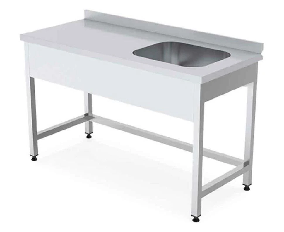 ELMAS ENDÜSTRİYEL PASLANMAZ EVYELİ TEZGAH 140*60*85CM 430 ÇELİK