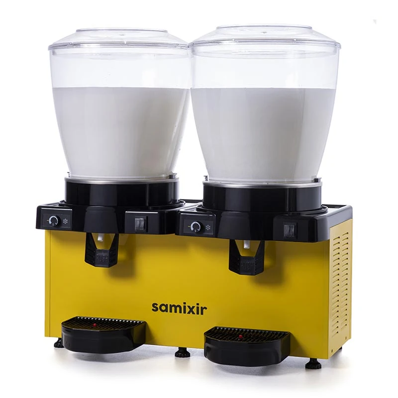 Samixir MM44 Panaromik Analog Twin Soğuk İçecek Dispenseri, 22+22 L, Karıştırıcılı