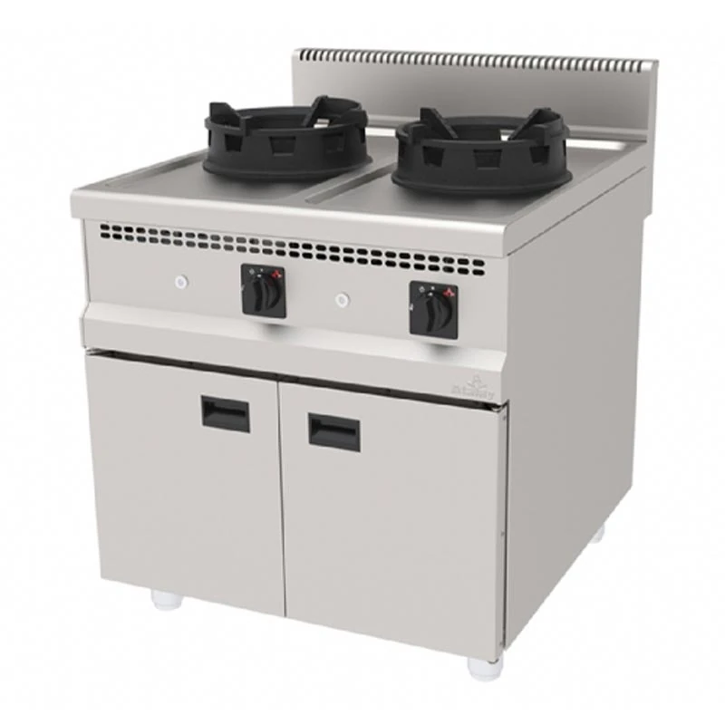 Atalay Dolaplı 2 Gözlü Wok Ocak, Doğalgazlı