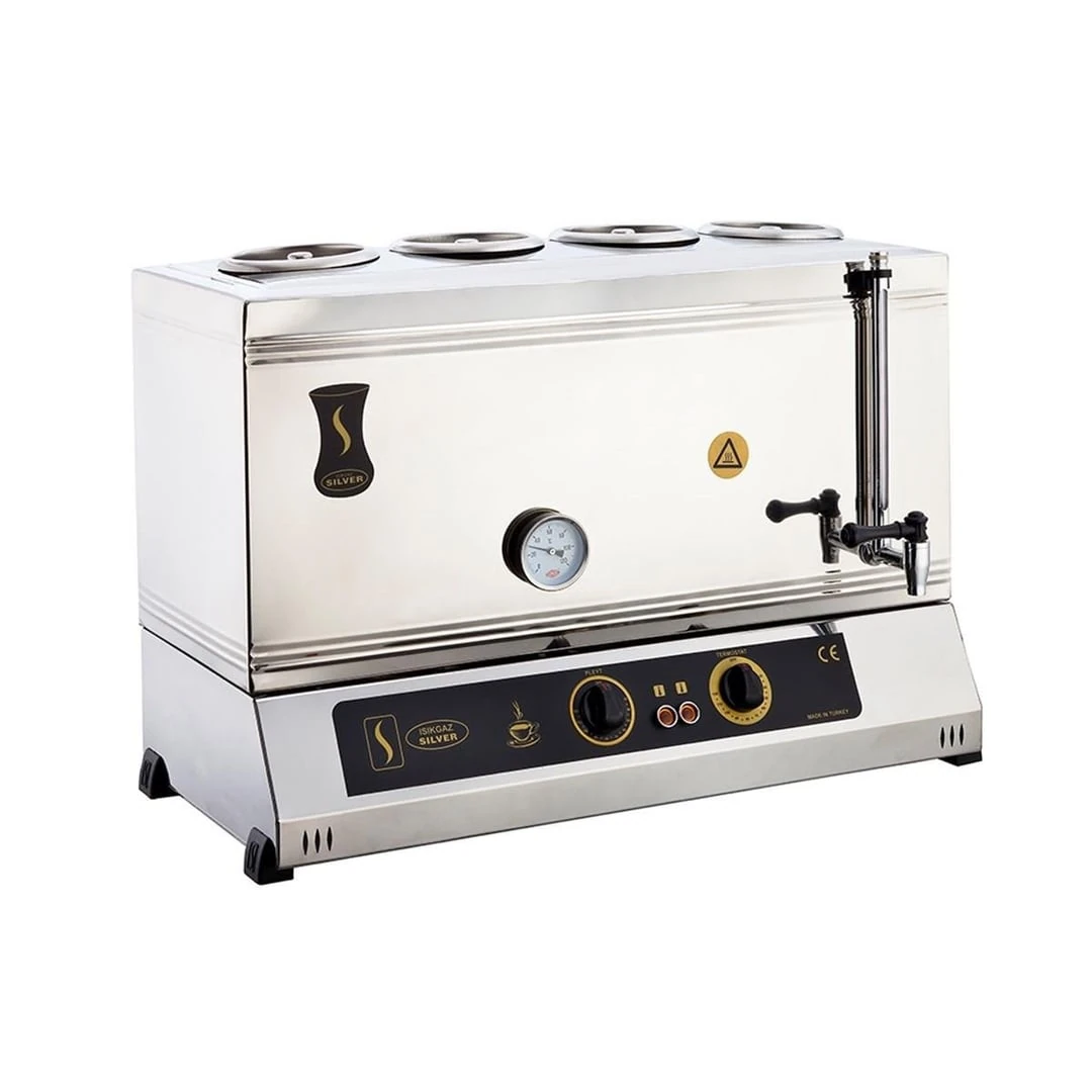 Işıkgaz Silver 85 Lik Elektrikli 60 Litre 4 Demlikli Çay Kazanı