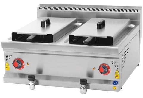 CSA Elektrikli Fritöz 12+12 Litre Set Üstü (80x70x30) cm