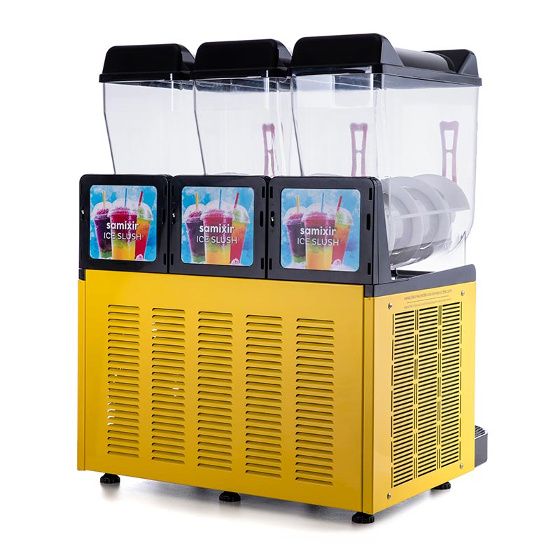 Samixir SLUSH36 Ice Slush Triple Milkshake Meyve Suyu Dispenseri, 12+12+12 L