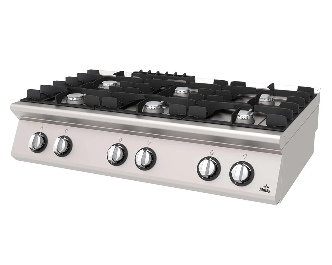 Atalay 6'lı Ocak Set Üstü Ce Belgeli Gazlı 120x73x30 Cm