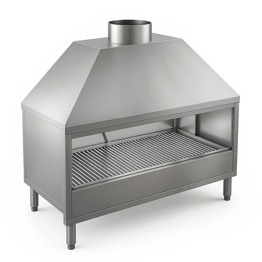 Paslanmaz Kömürlü Ocakbaşı Izgara 80cm, İzolasyonlu