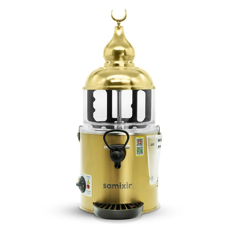 Samixir SC05.G Sıcak Çikolata ve Sahlep Makinesi, 5 L, Gold