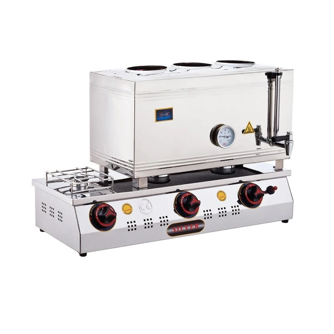 Işıkgaz Silver 60 Lık 40 Litre 3 Demlikli Çay Kazanı - Doğalgazlı / Tüplü